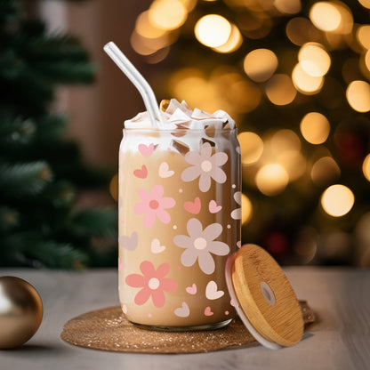 Daisy FLowers - Glass Tumbler
