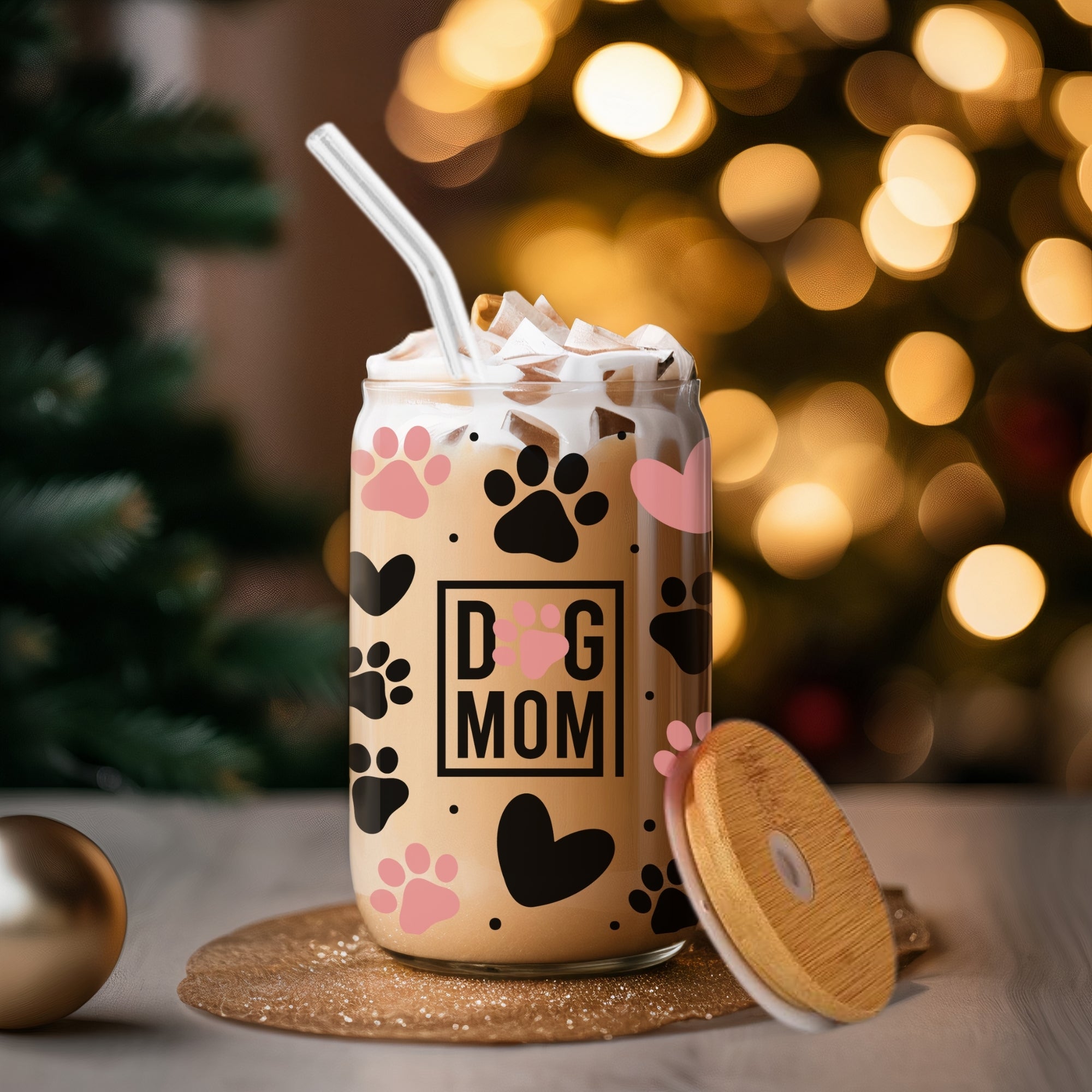 Dog Mom - Glass Tumbler