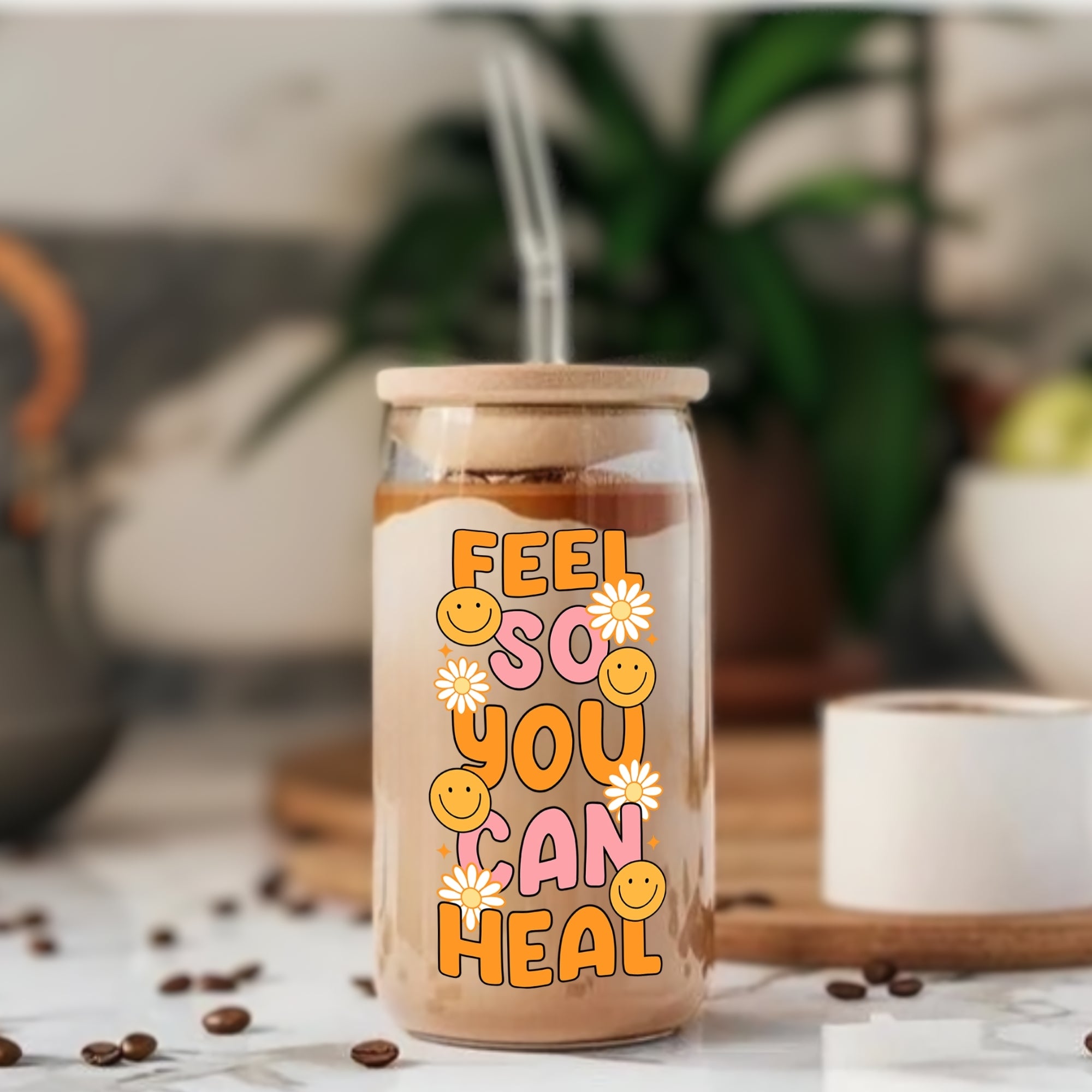 Feel So You Can Heal - Glass Tumbler