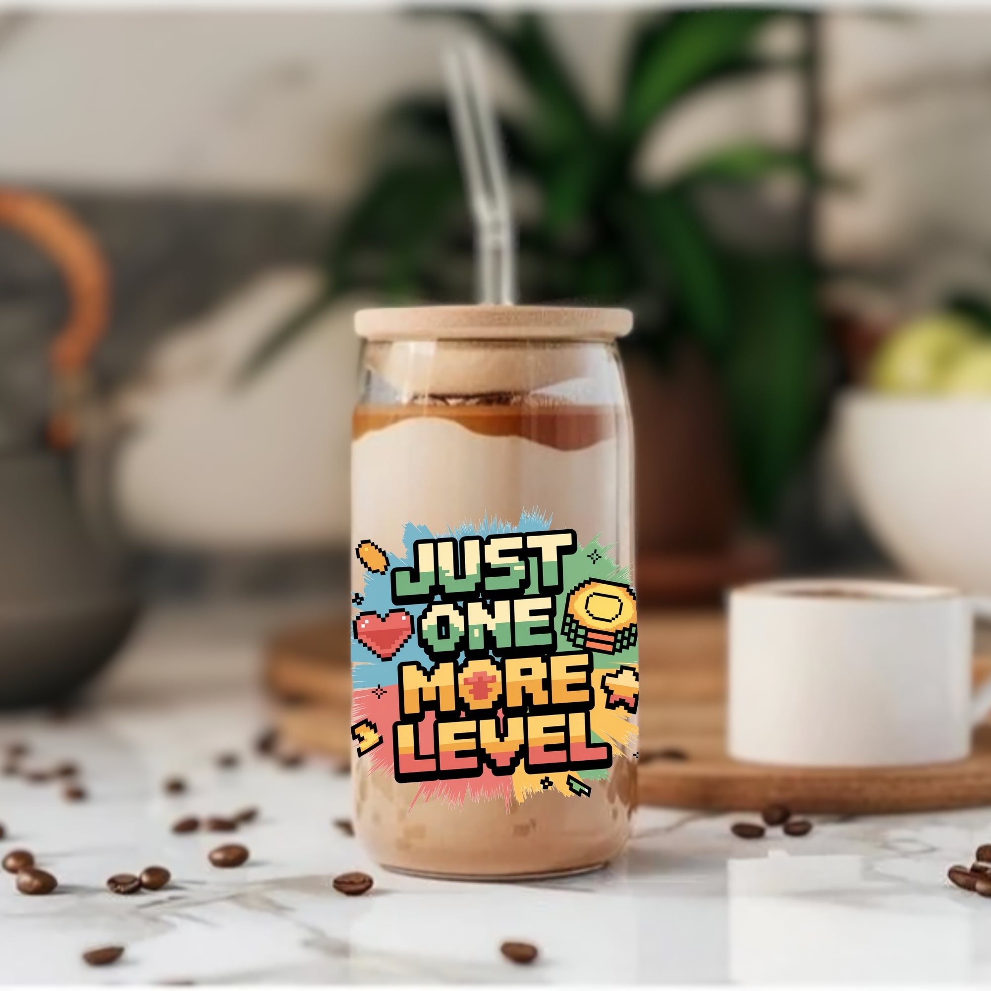 Just One More Level - Glass Tumbler
