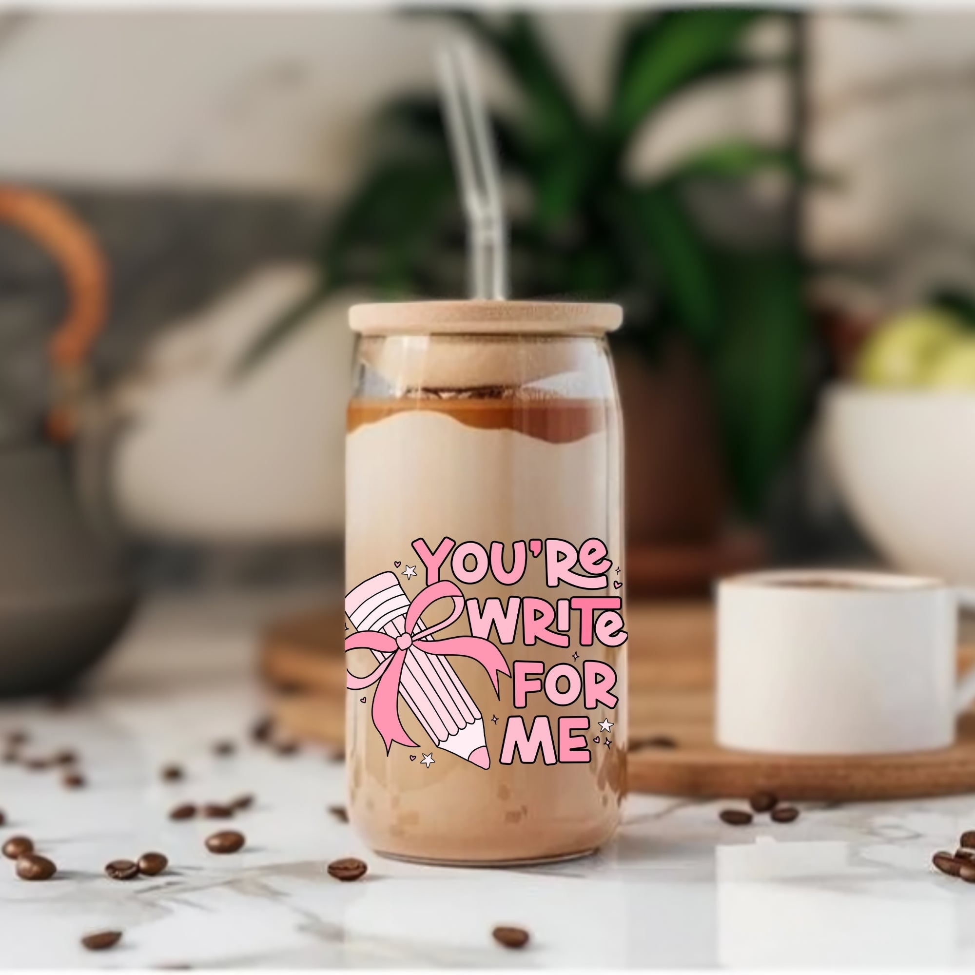 You're Write For Me - Glass Tumbler
