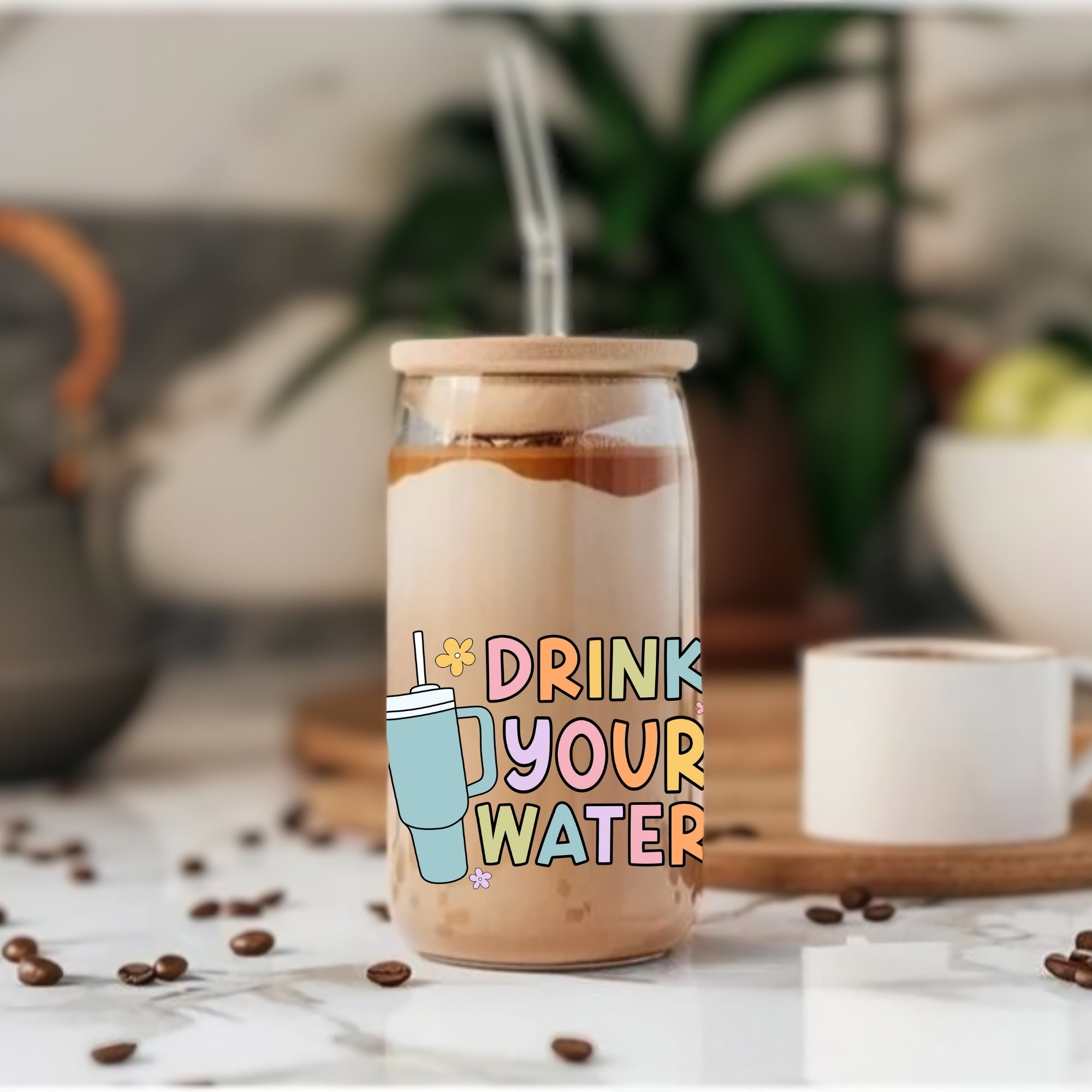 Drink Your Water - Glass Tumbler