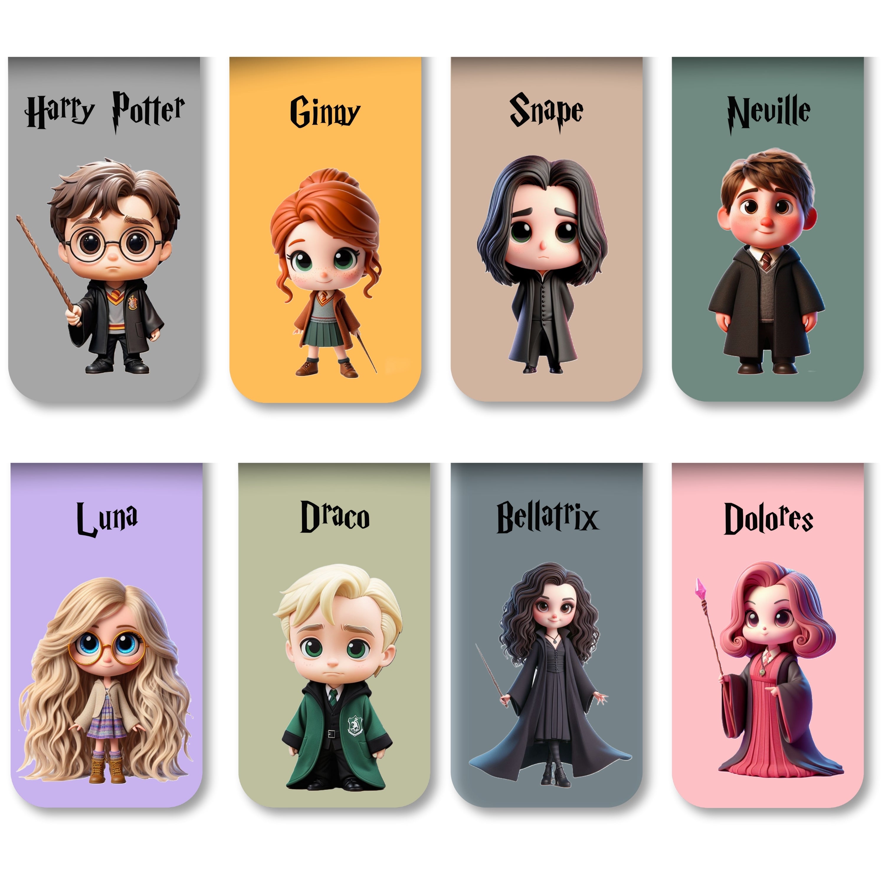 Harry Potter - 4 Magnetic Bookmarks Bundle