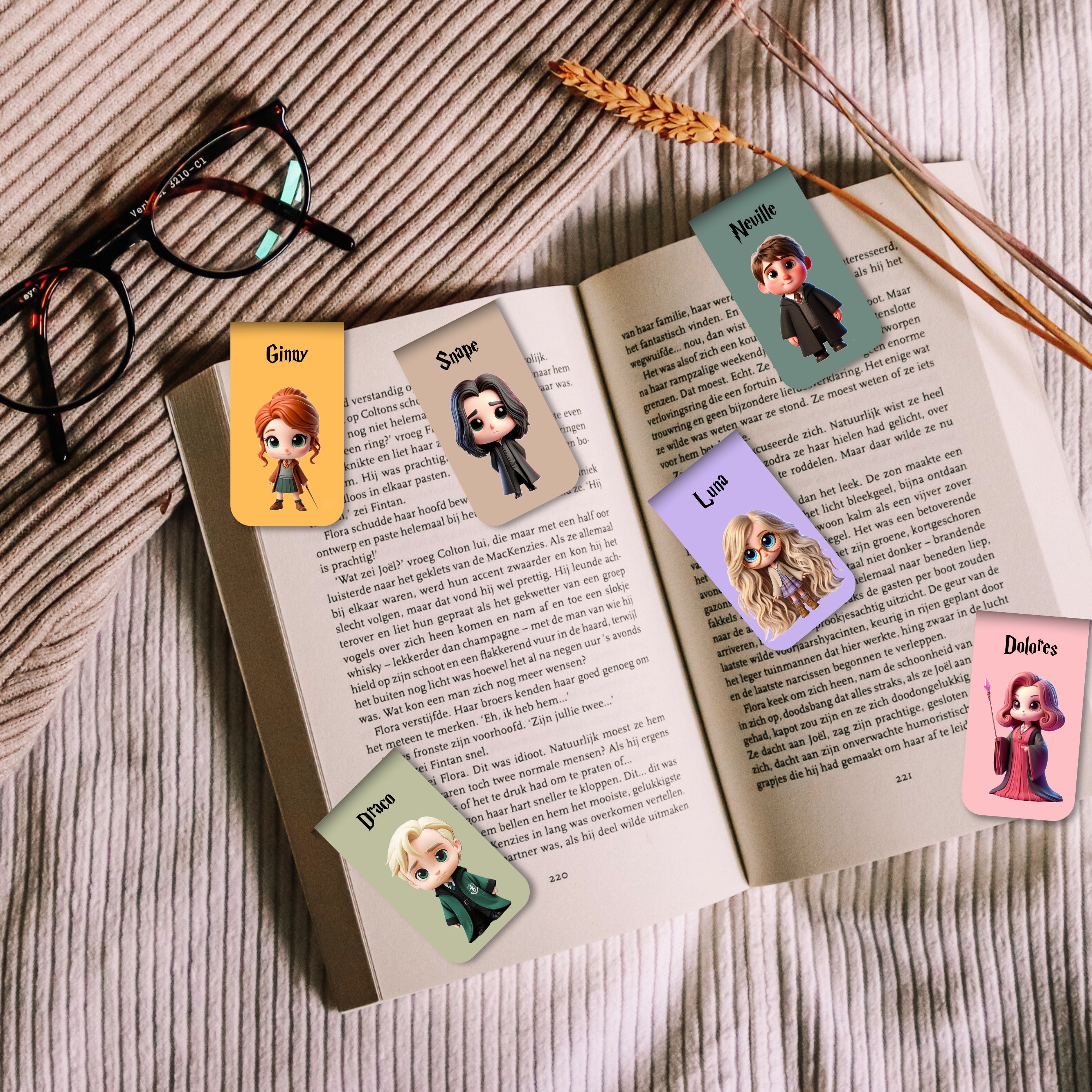 Harry Potter - 4 Magnetic Bookmarks Bundle