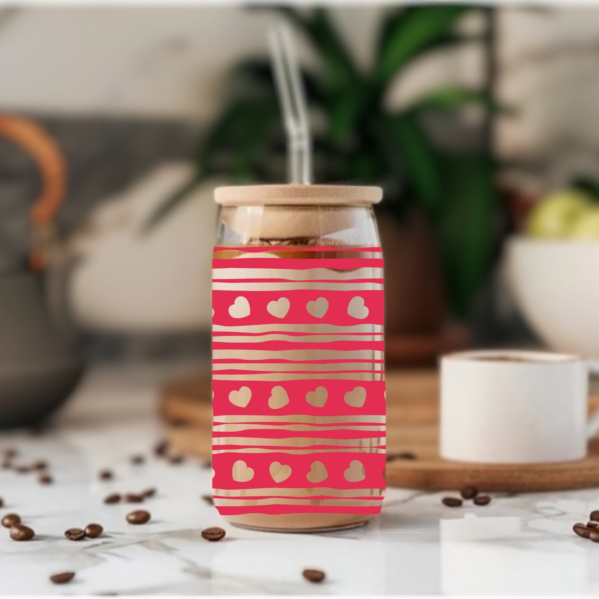 Love Hearts - Glass Tumbler