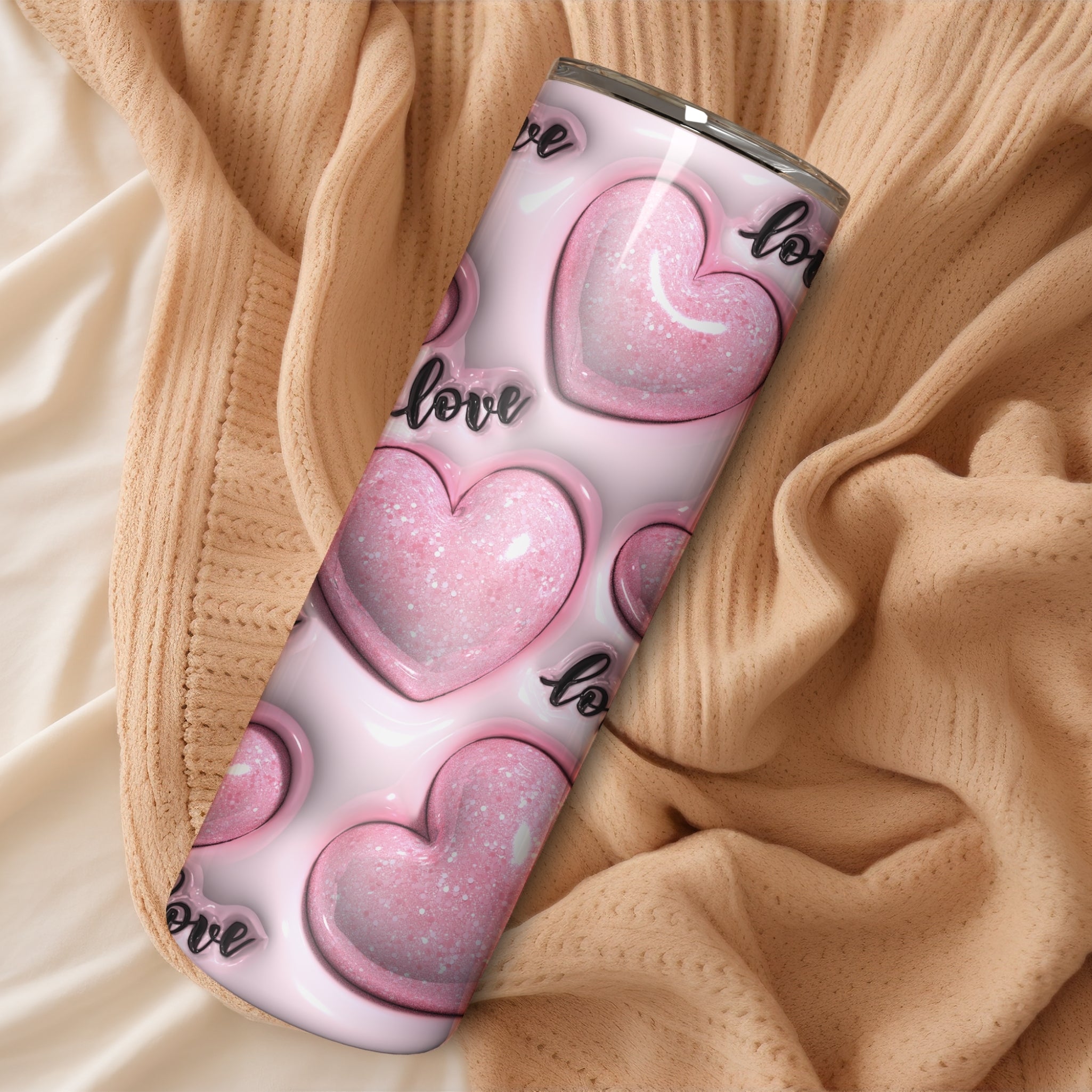 Hearts and Love Stainless Steel Vacuum Insulated Tumbler