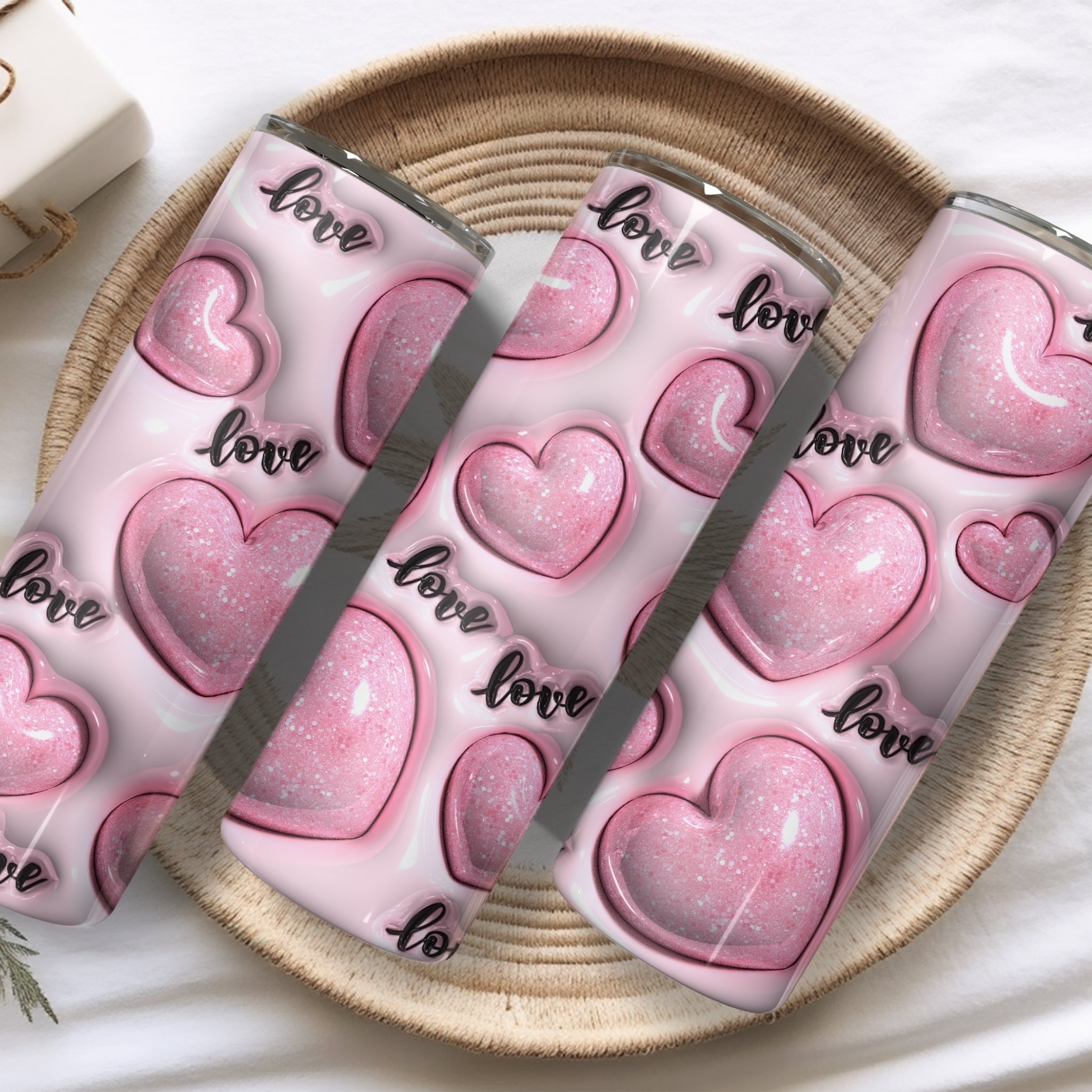 Hearts and Love Stainless Steel Vacuum Insulated Tumbler