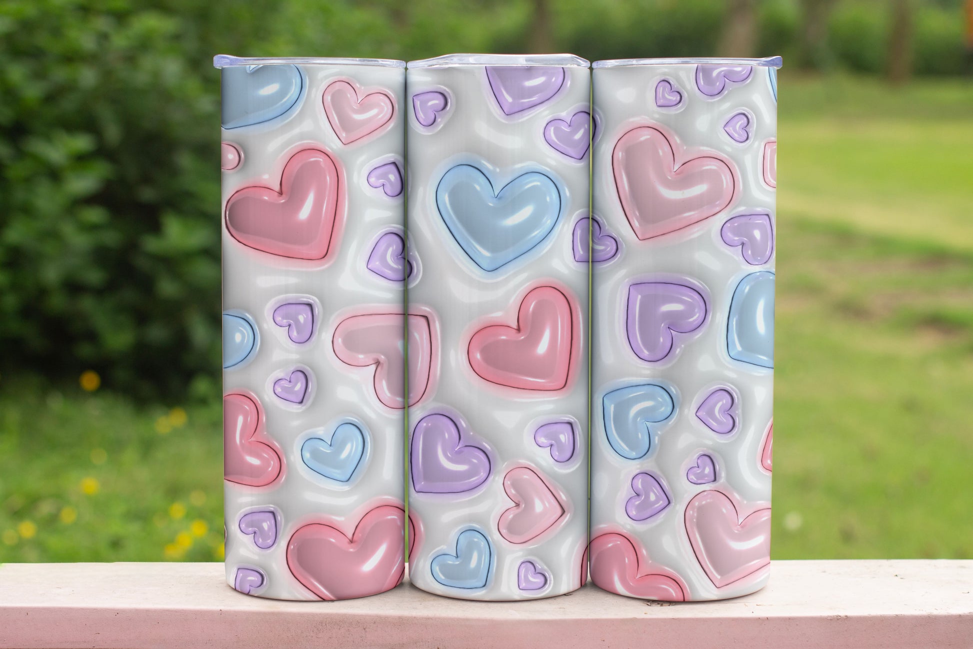 Hearts and Love Stainless Steel Vacuum Insulated Tumbler