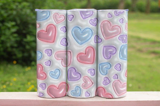 Hearts and Love Stainless Steel Vacuum Insulated Tumbler