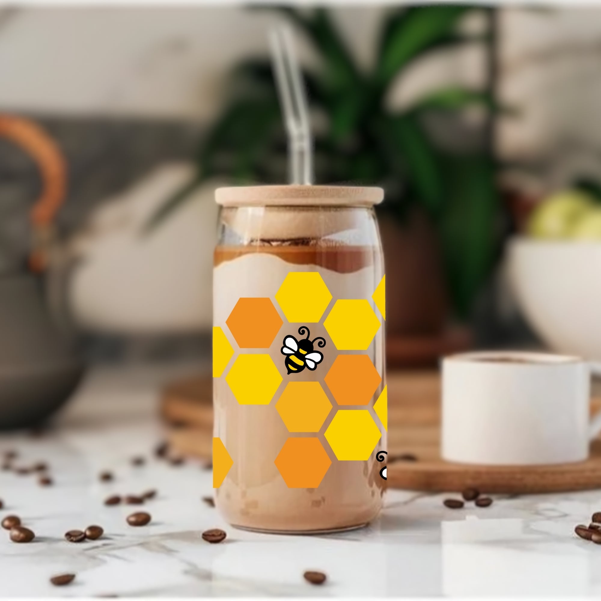 Honey Bee - Glass Tumbler