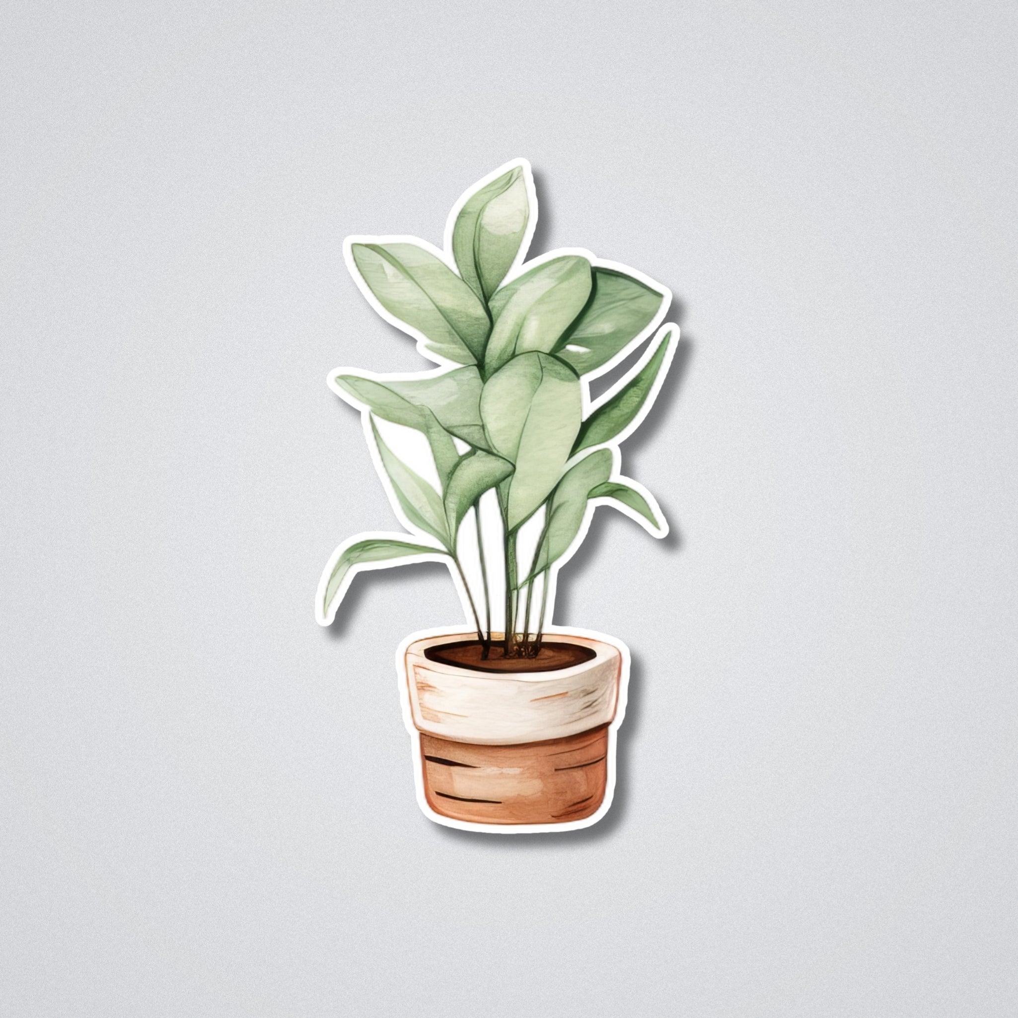 Tiny Pot, Big Mood Vinyl Waterproof Sticker