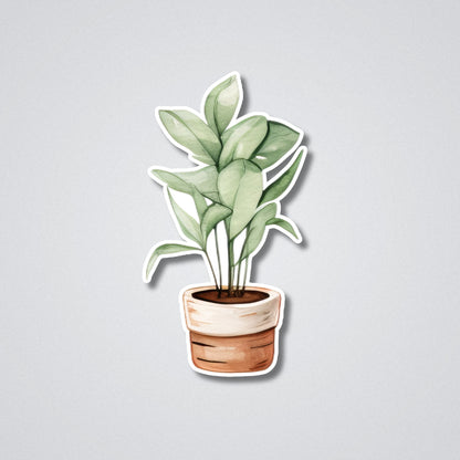 Tiny Pot, Big Mood Vinyl Waterproof Sticker