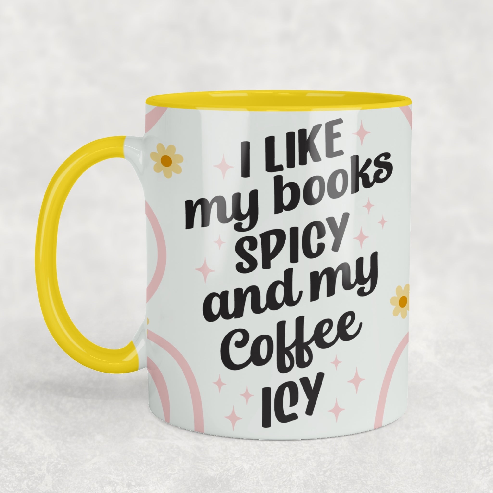 Spicy Books & Icy Coffee Ceramic Mug