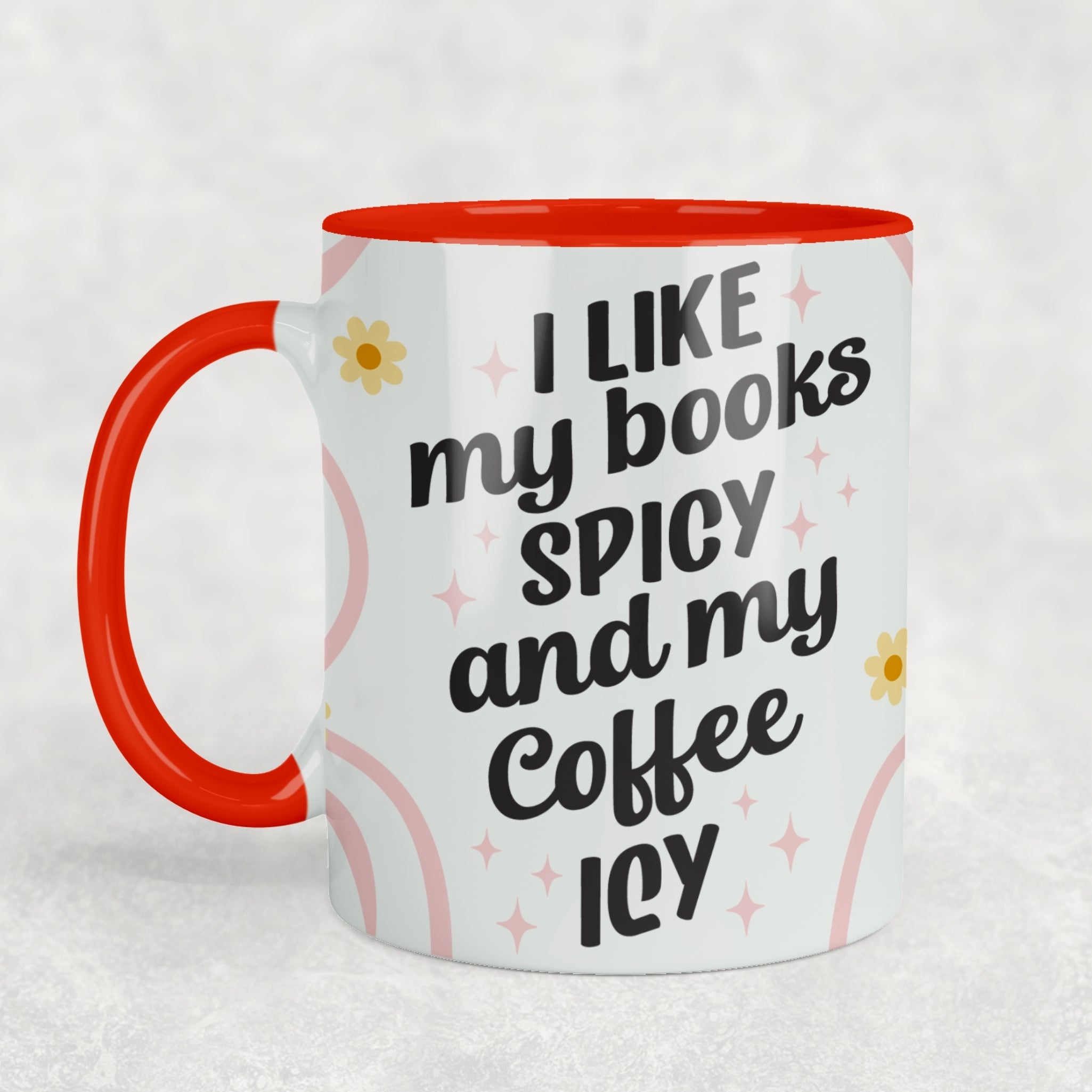 Spicy Books & Icy Coffee Ceramic Mug