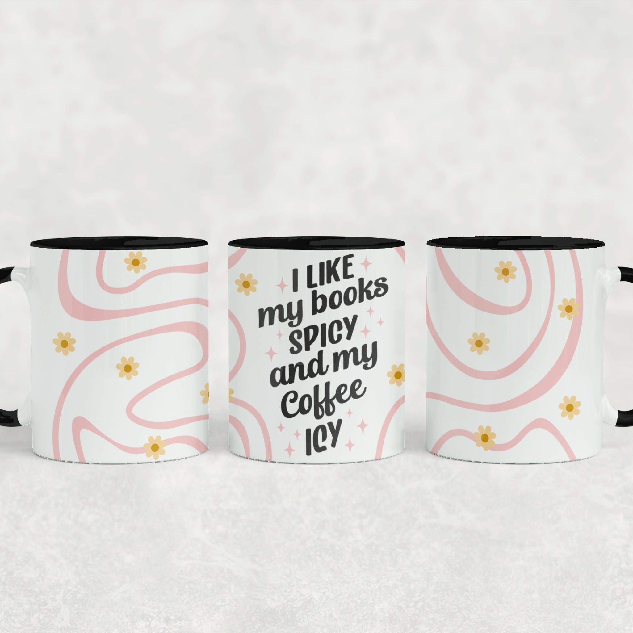 Spicy Books & Icy Coffee Ceramic Mug