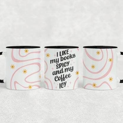 Spicy Books & Icy Coffee Ceramic Mug