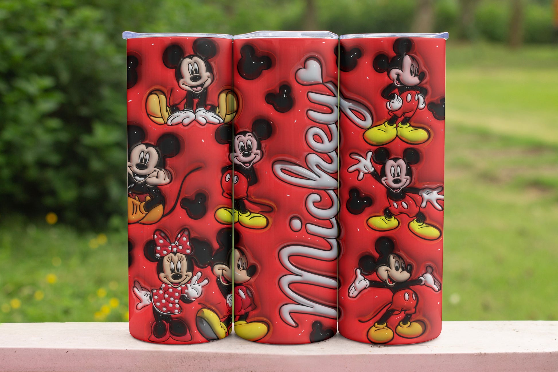 Inflated Mickey Themed Stainless Steel Vacuum Insulated Tumblerr