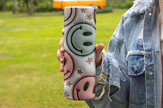 Inflated Smiley Stainless Steel Vacuum Insulated Tumblerr