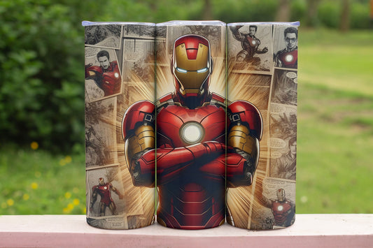 Iron Man Themed Stainless Steel Vacuum Insulated Tumbler