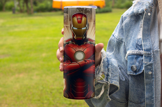 Iron Man Themed Stainless Steel Vacuum Insulated Tumbler