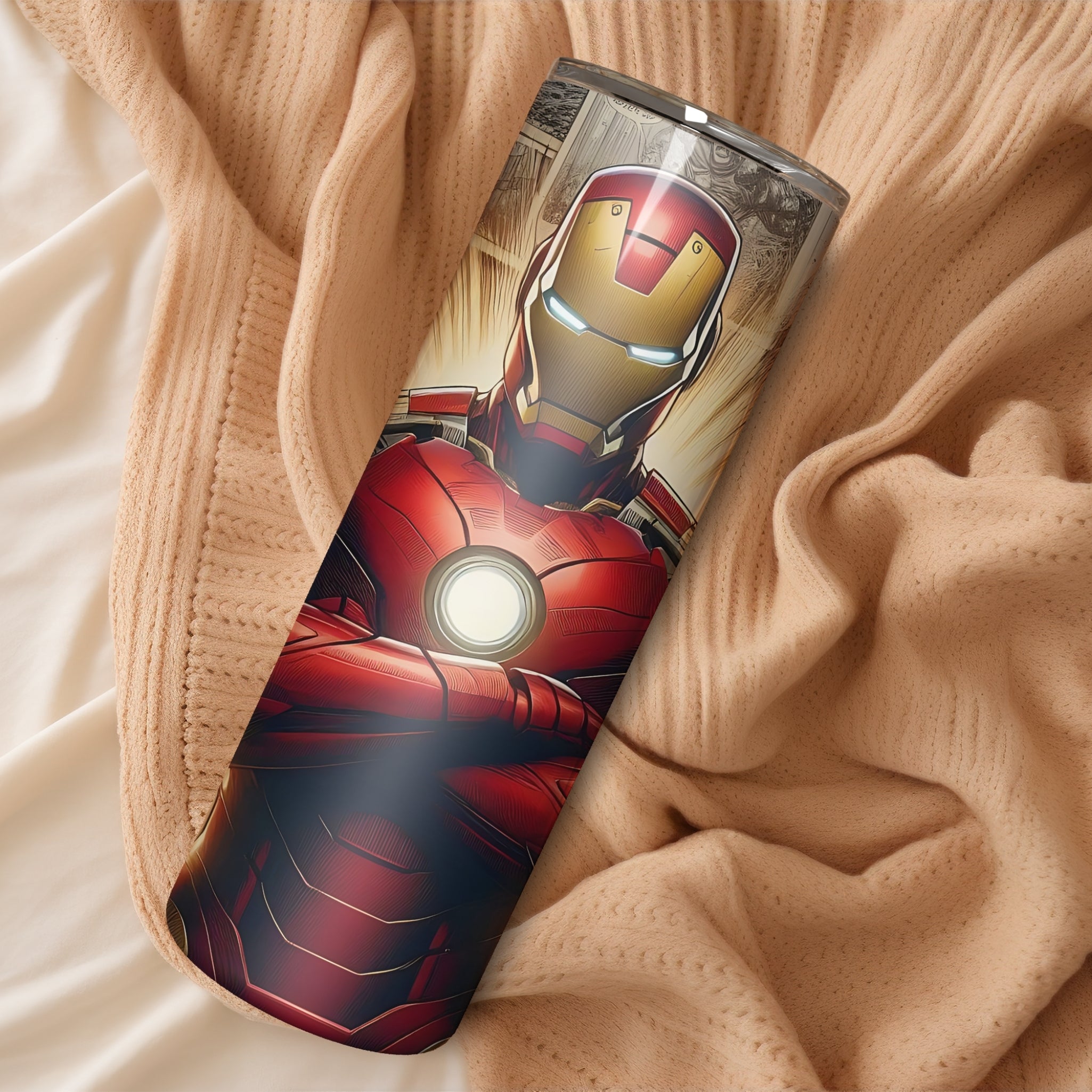 Iron Man Themed Stainless Steel Vacuum Insulated Tumbler