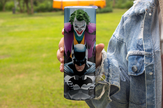 Joker Batman Duo Themed Stainless Steel Vacuum Insulated Tumbler
