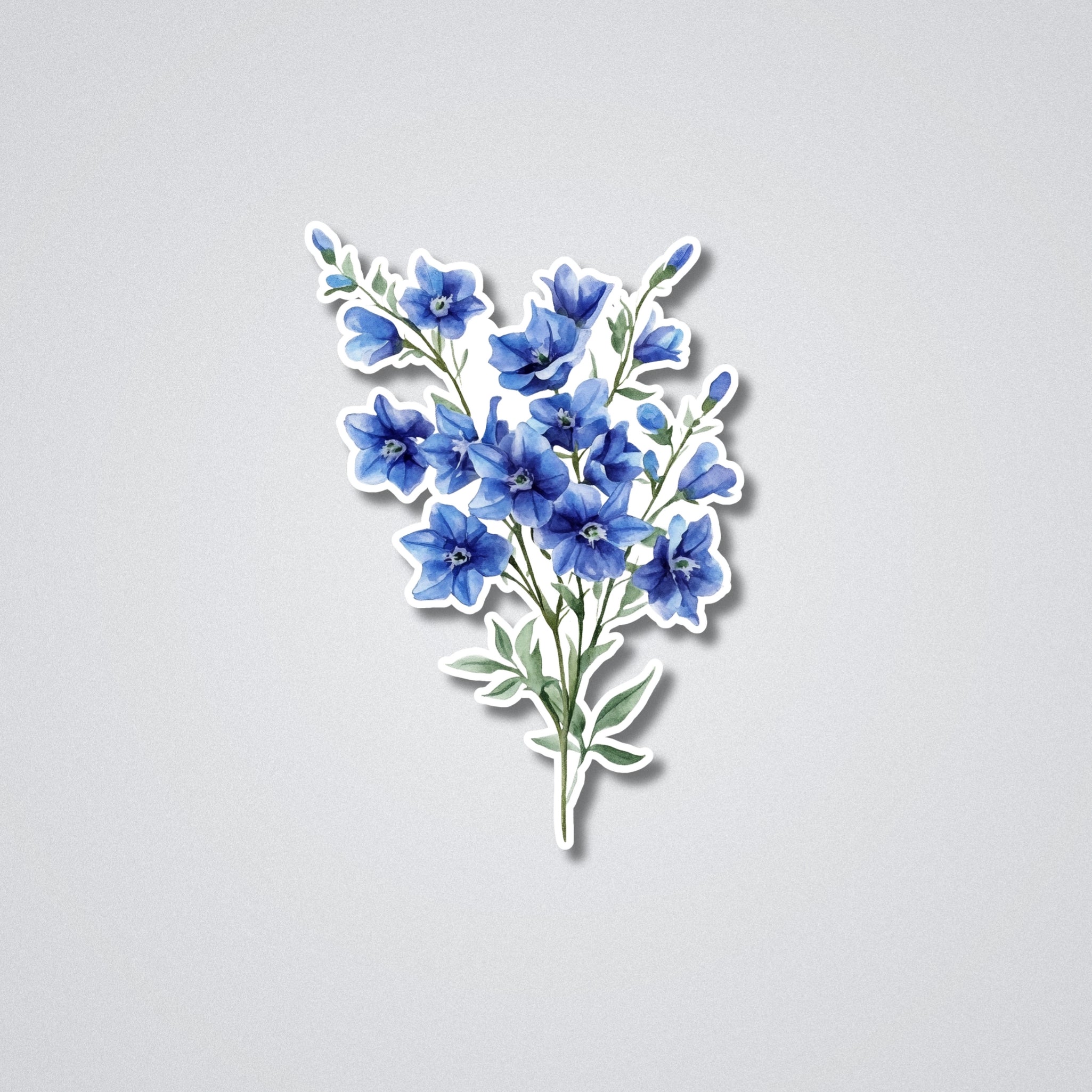 Larkspur - July Birth Month Flower Vinyl Waterproof Sticker