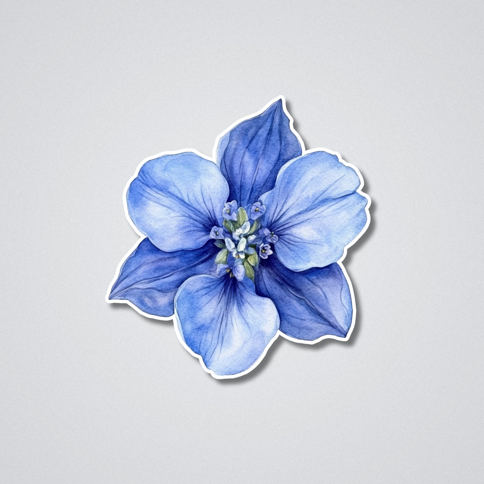 Larkspur - July Birth Month Flower Vinyl Waterproof Sticker