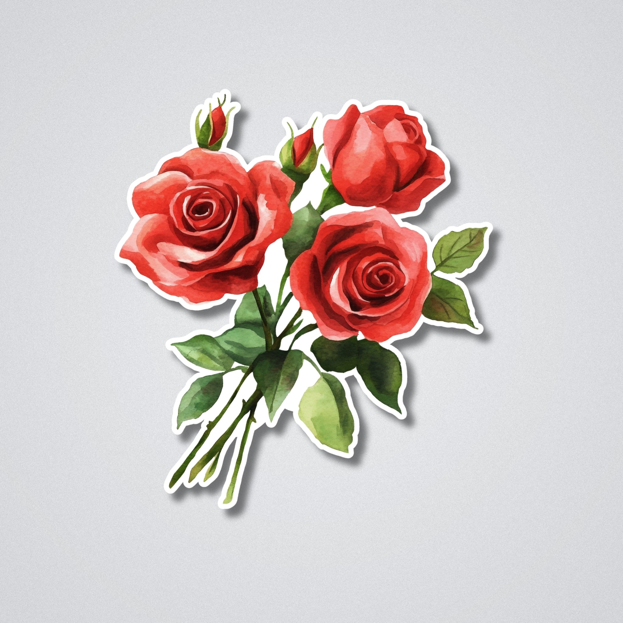 Rose - June Birth Month Flower Vinyl Waterproof Sticker
