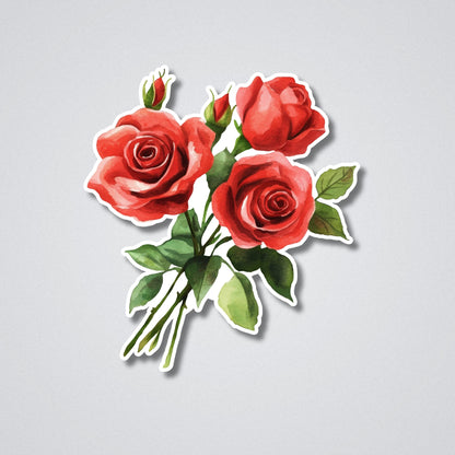 Rose - June Birth Month Flower Vinyl Waterproof Sticker
