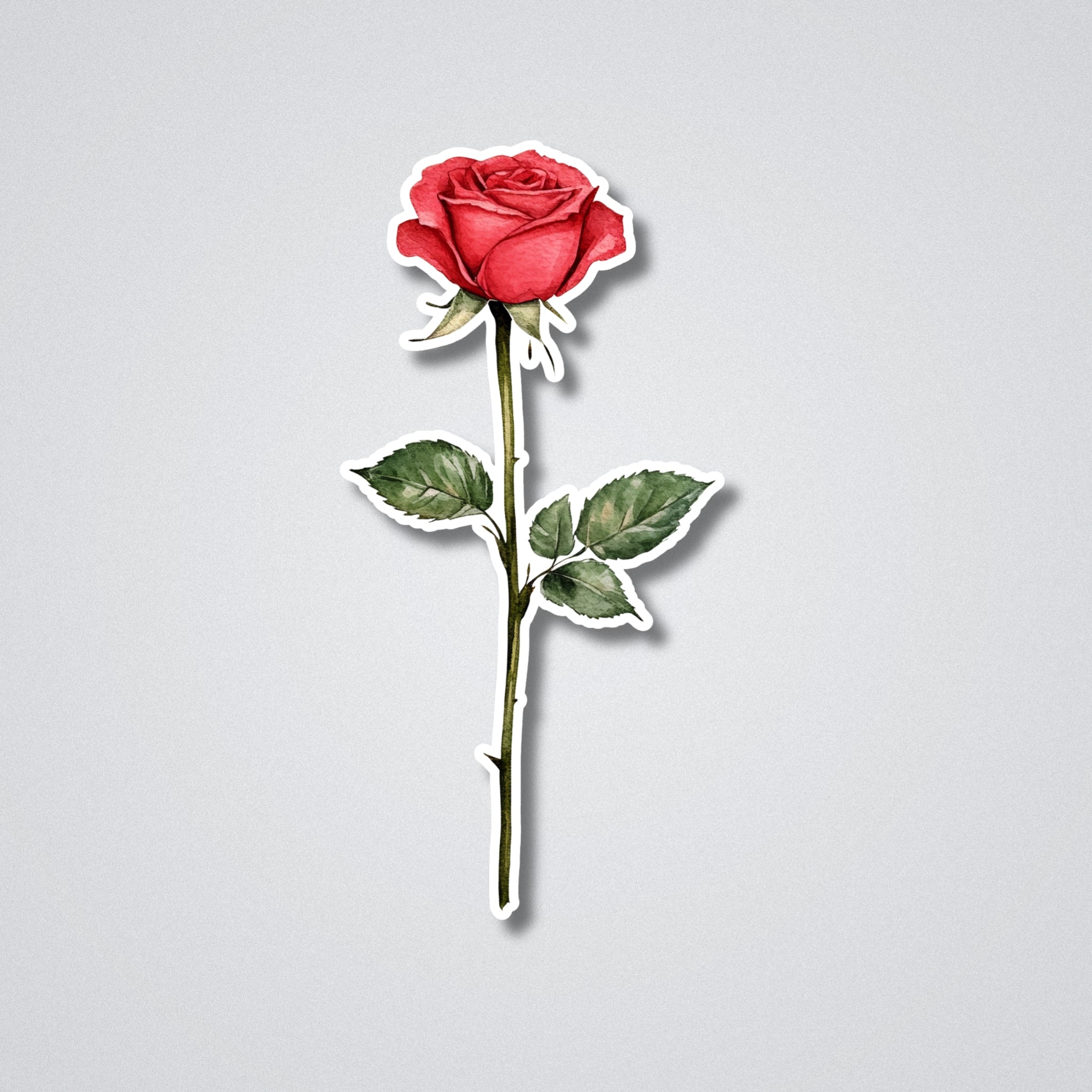 Rose - June Birth Month Flower Vinyl Waterproof Sticker