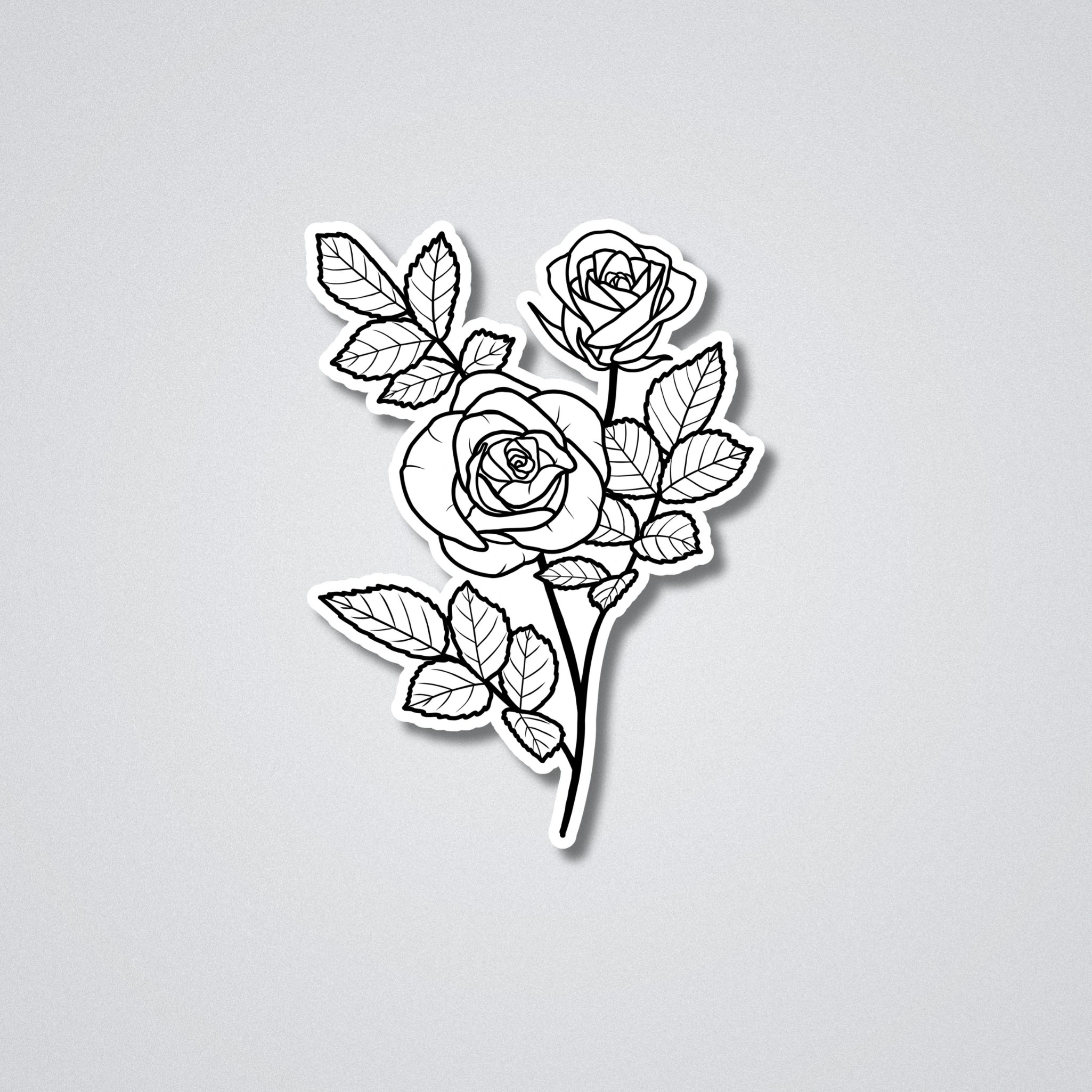 Rose - June Birth Month Flower Vinyl Waterproof Sticker