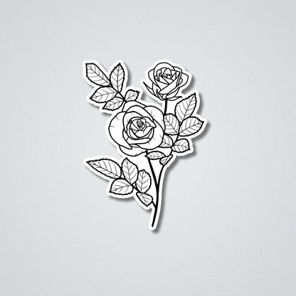 Rose - June Birth Month Flower Vinyl Waterproof Sticker