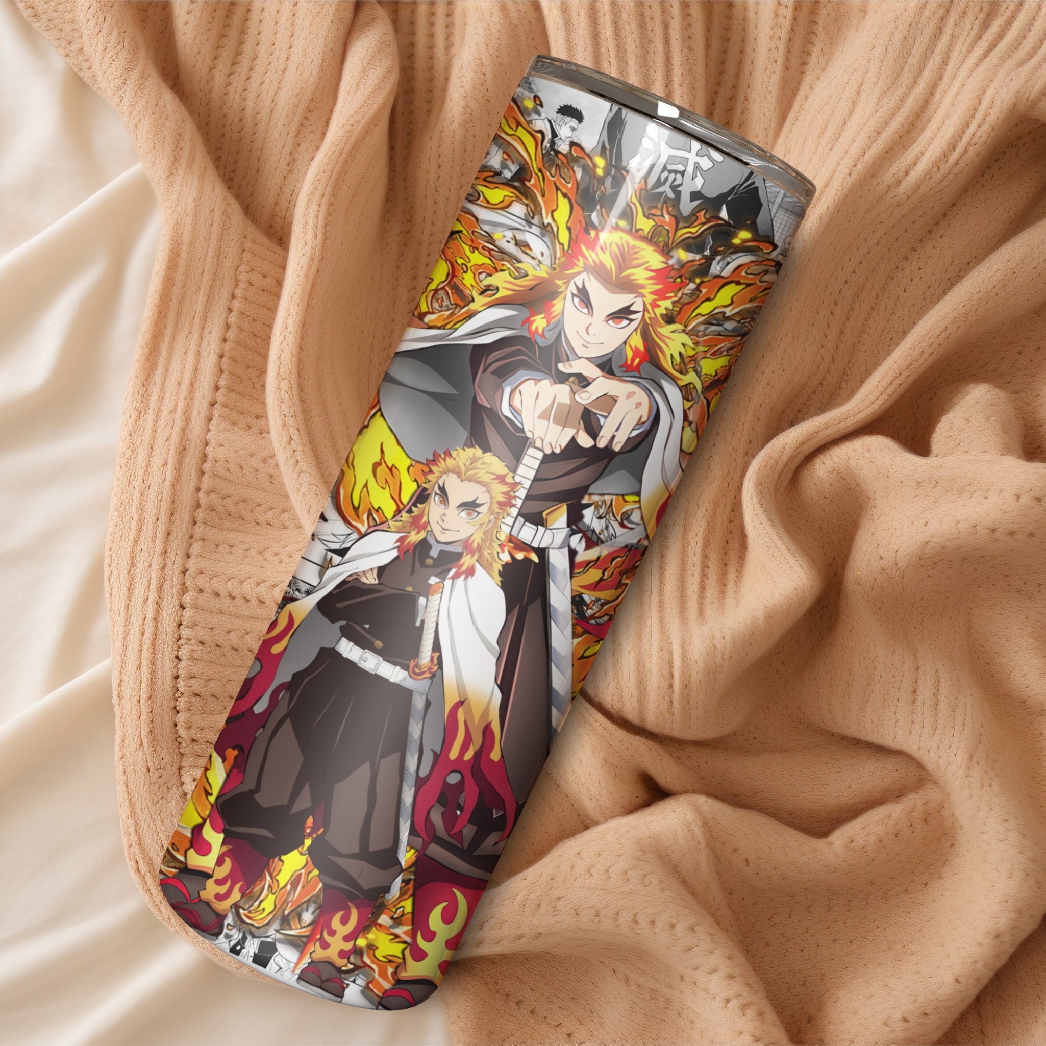 Kyojuro Themed Stainless Steel Vacuum Insulated Tumbler