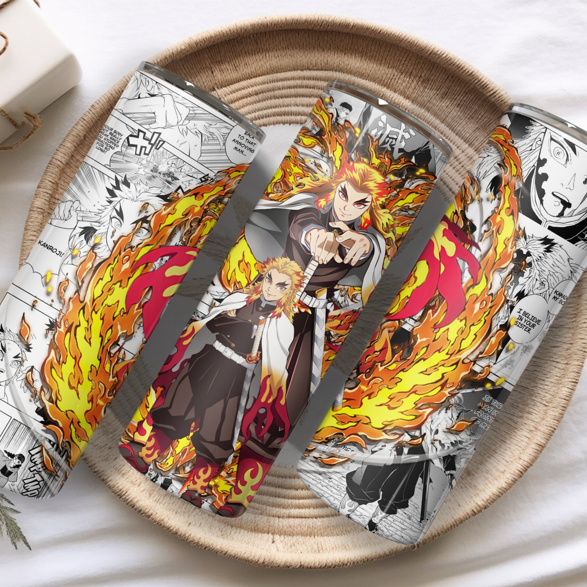 Kyojuro Themed Stainless Steel Vacuum Insulated Tumbler