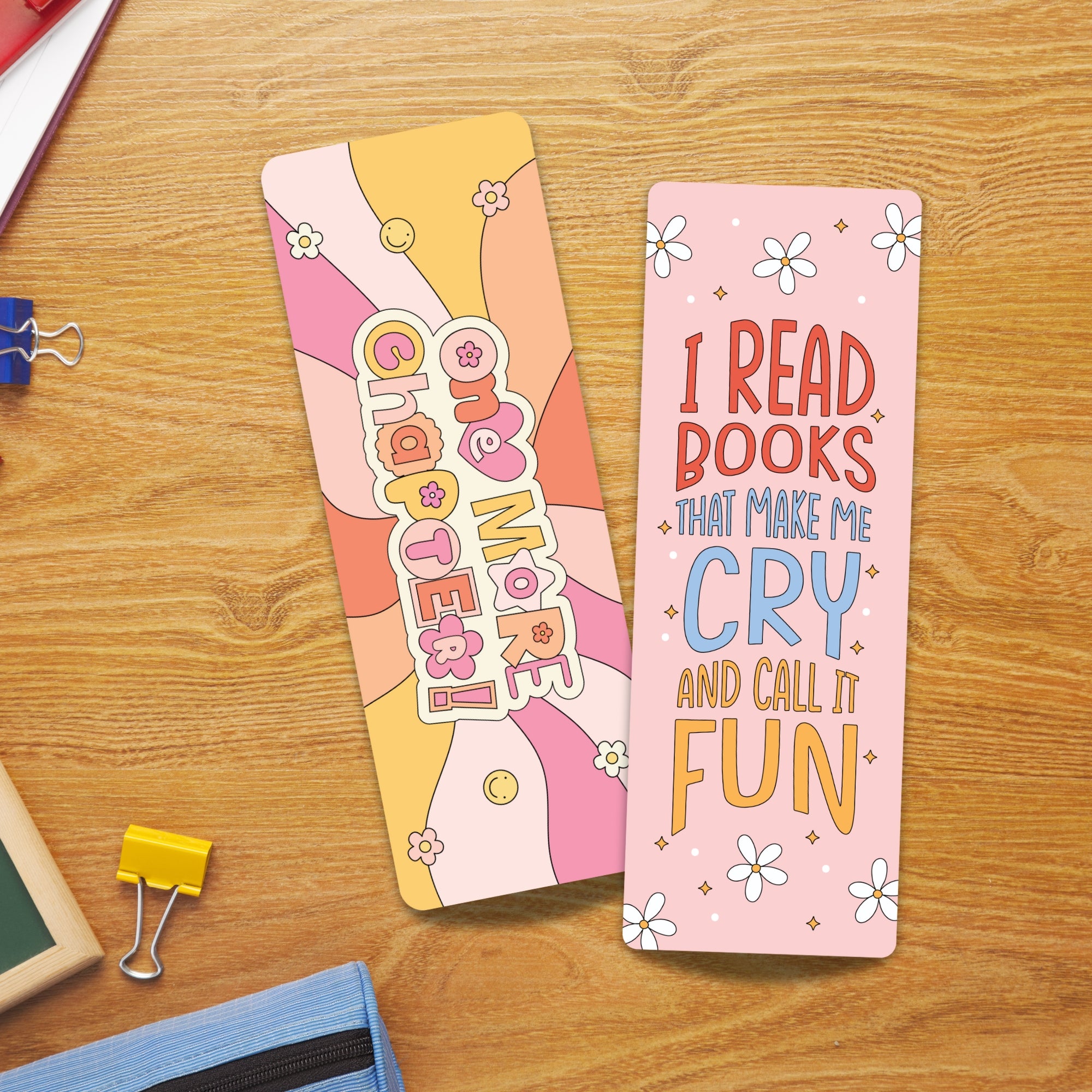 Set of 2 Cute Laminated Bookmark