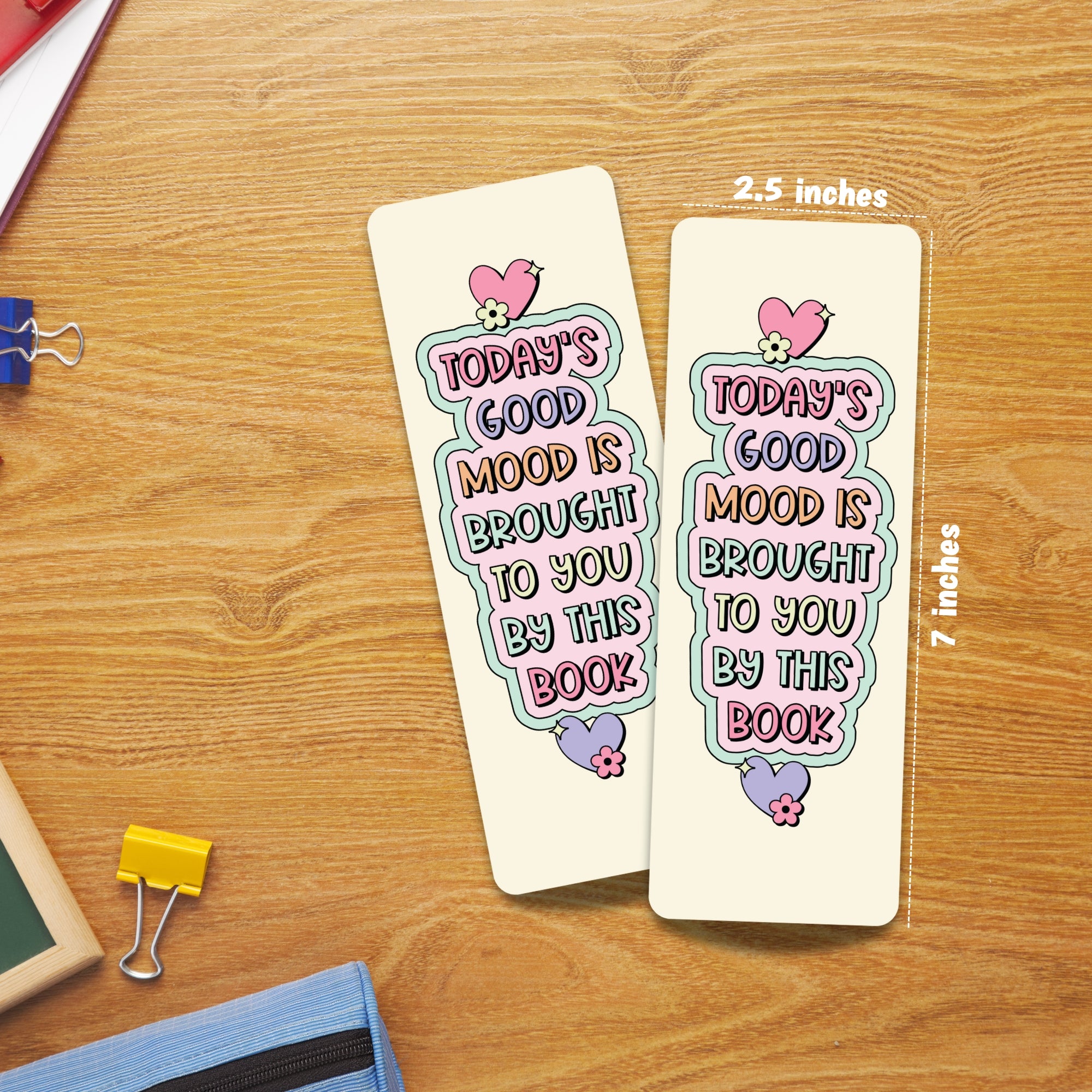 Set of 2 Cute Laminated Bookmark