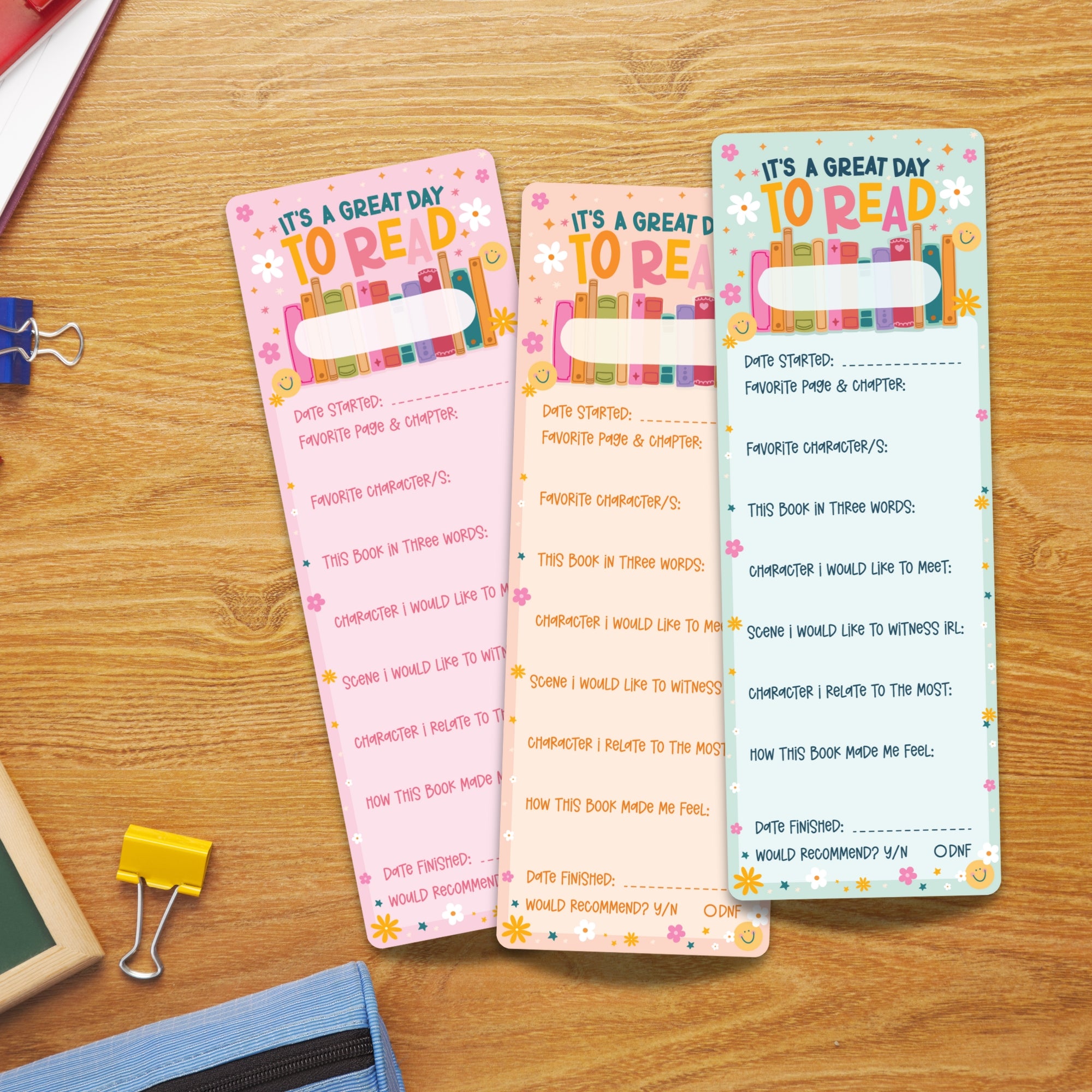 To Read Laminated Bookmark