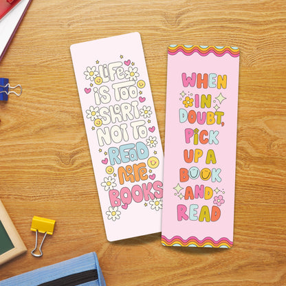 Set of 2 Cute Laminated Bookmark