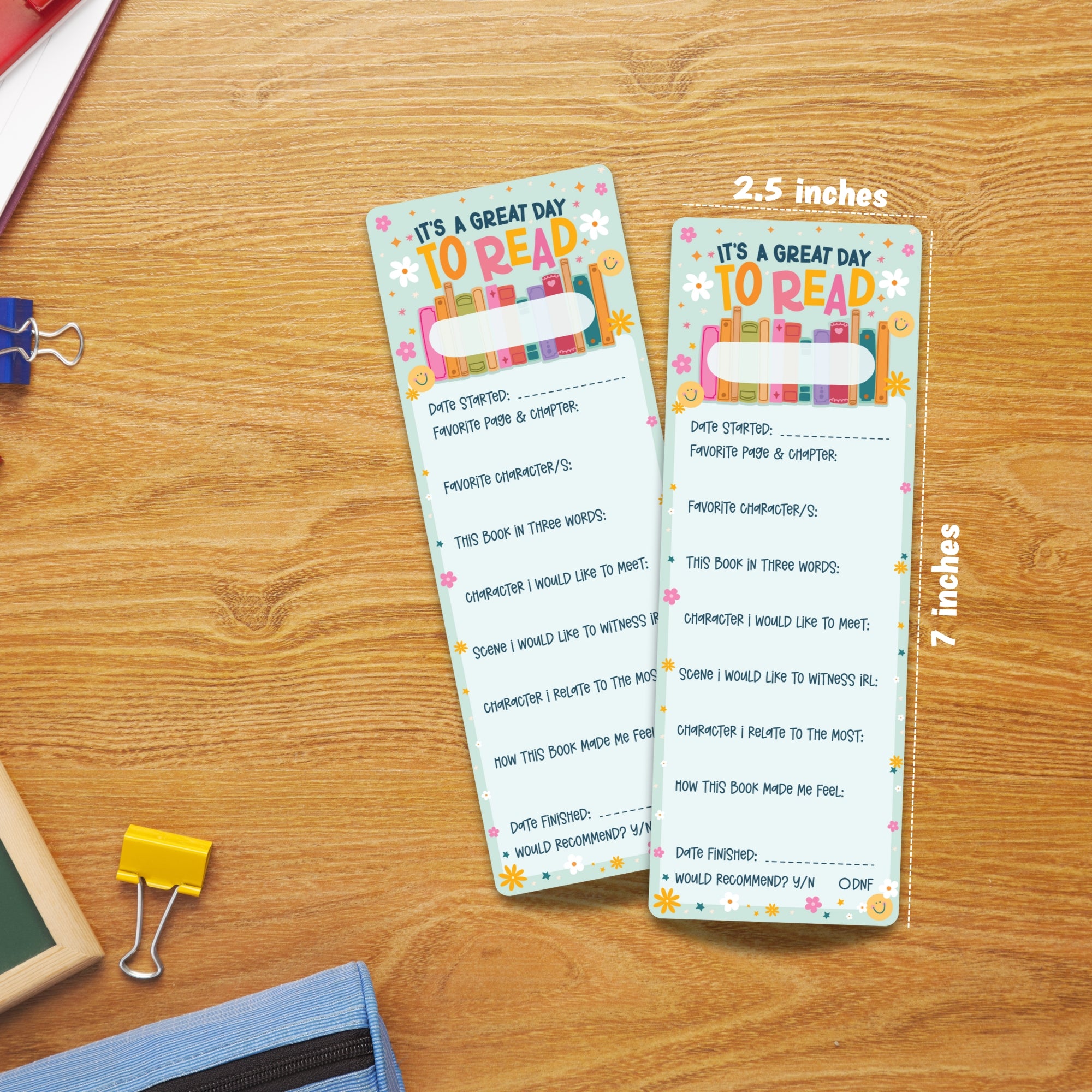 To Read Laminated Bookmark