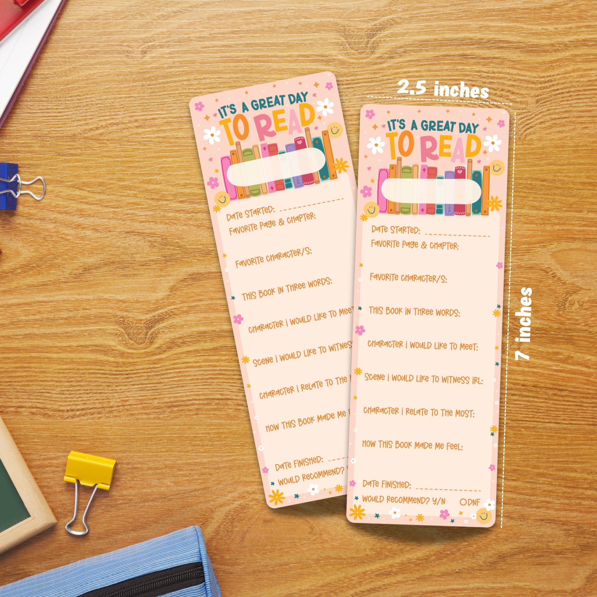 To Read Laminated Bookmark