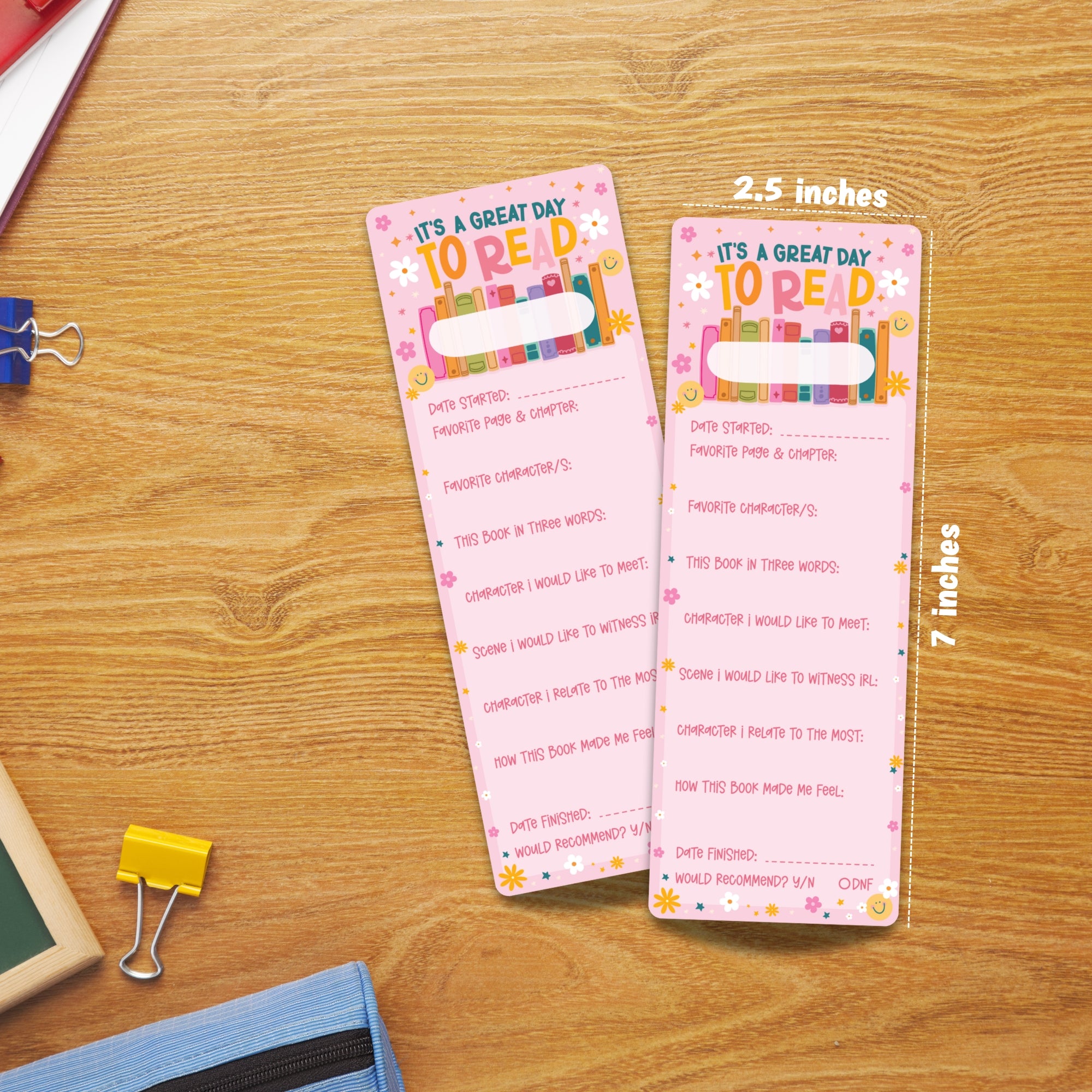 To Read Laminated Bookmark