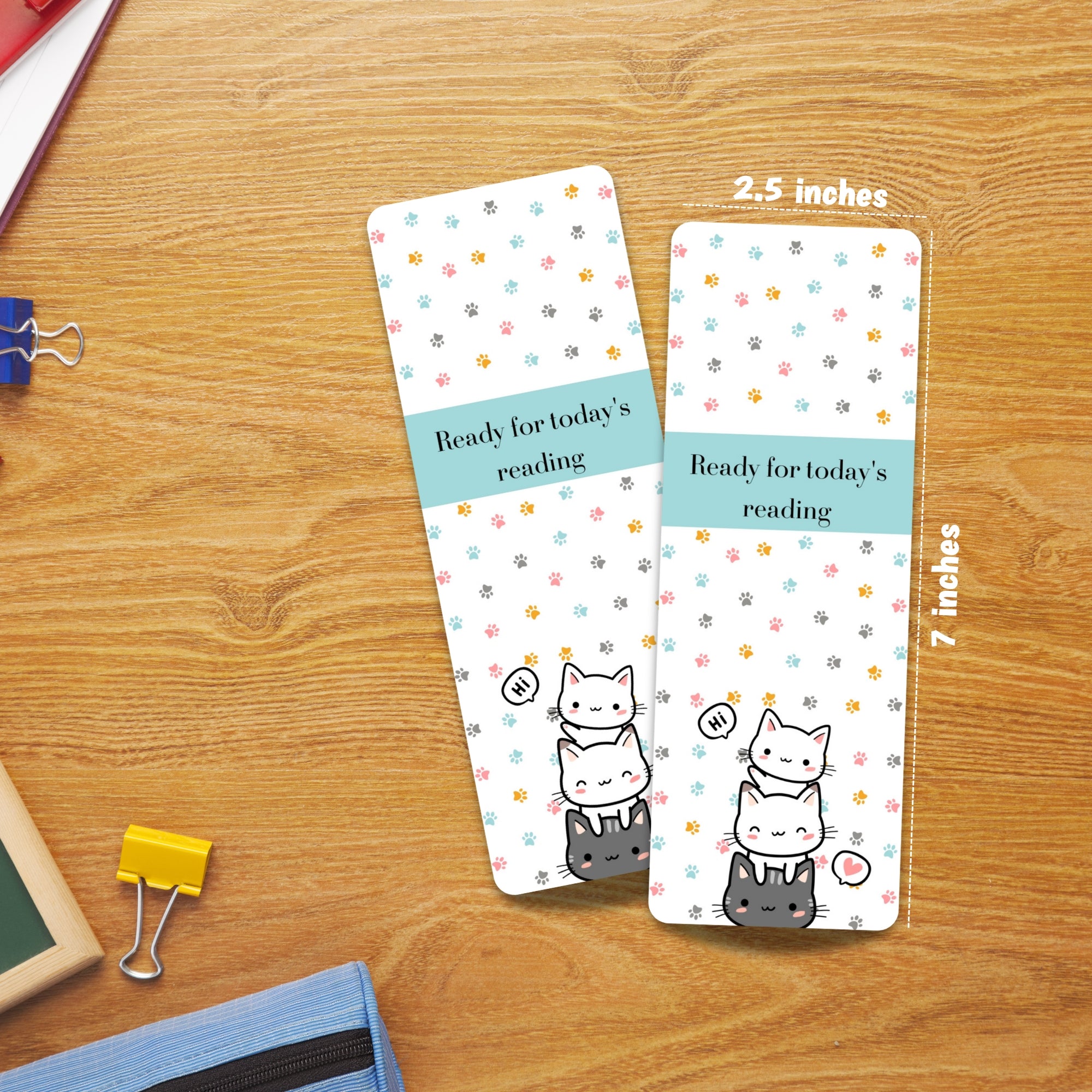 Cat Lover Laminated Bookmark Bundle
