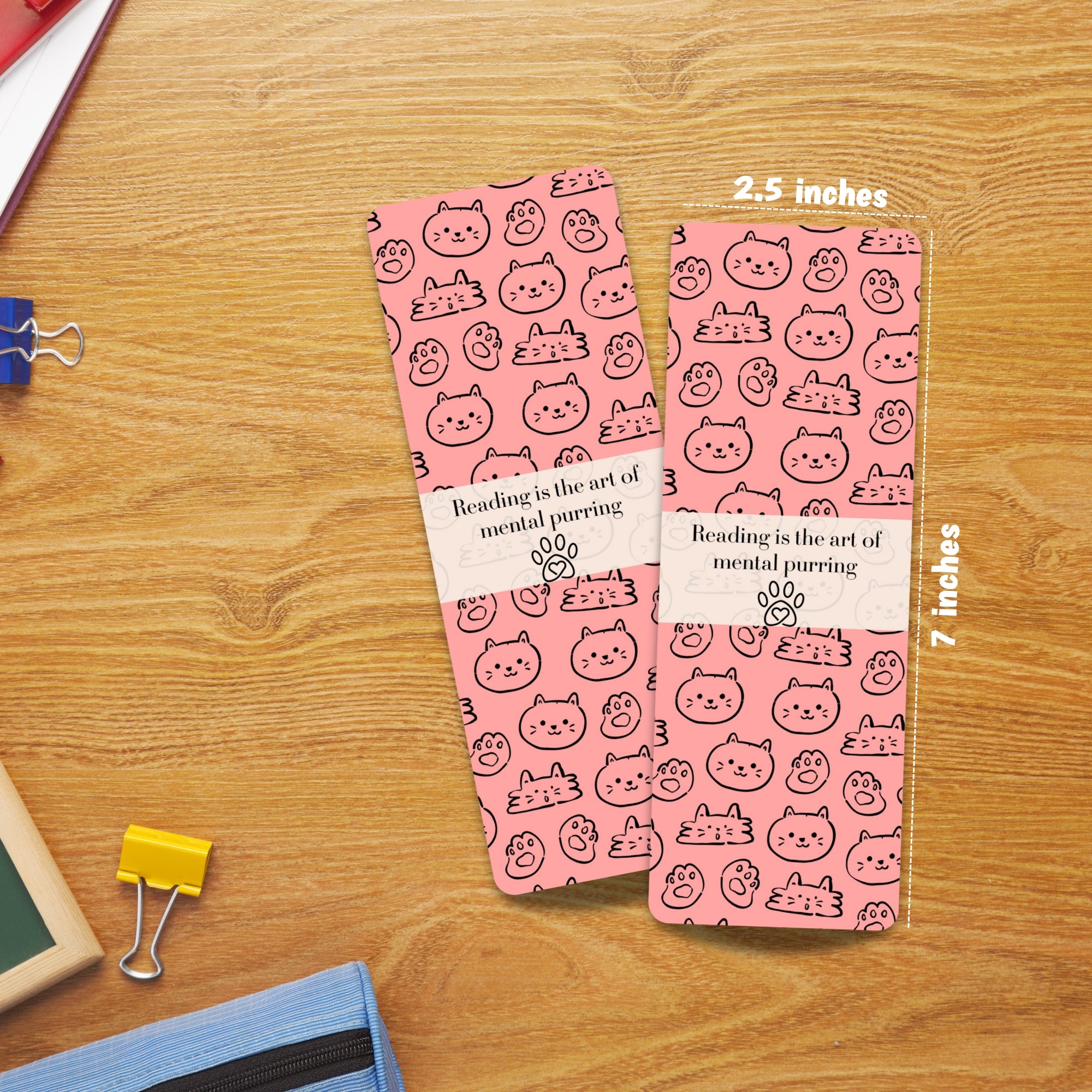 Cat Lover Laminated Bookmark Bundle