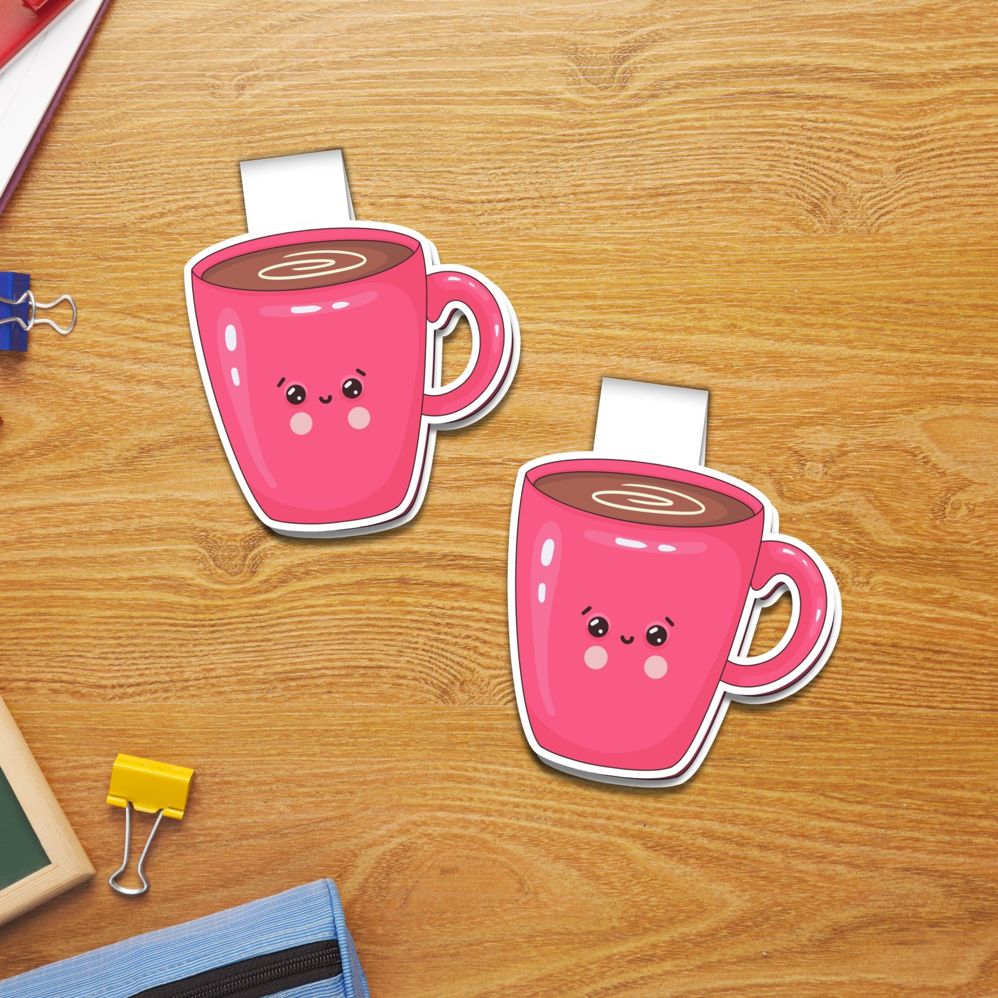 Kawai Coffee Cup Magnetic Bookmark