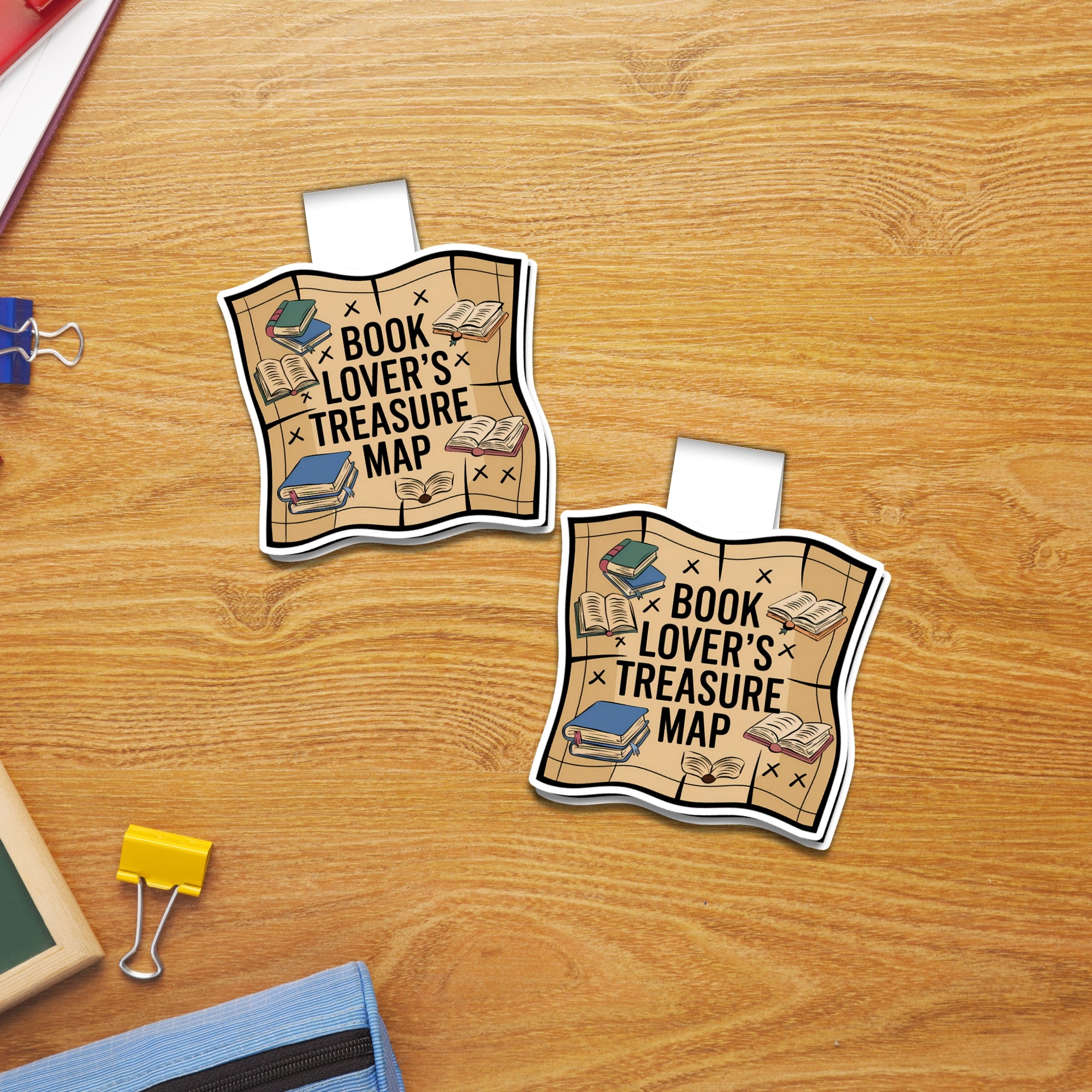 Book Lover's Treasure Map Magnetic Bookmark