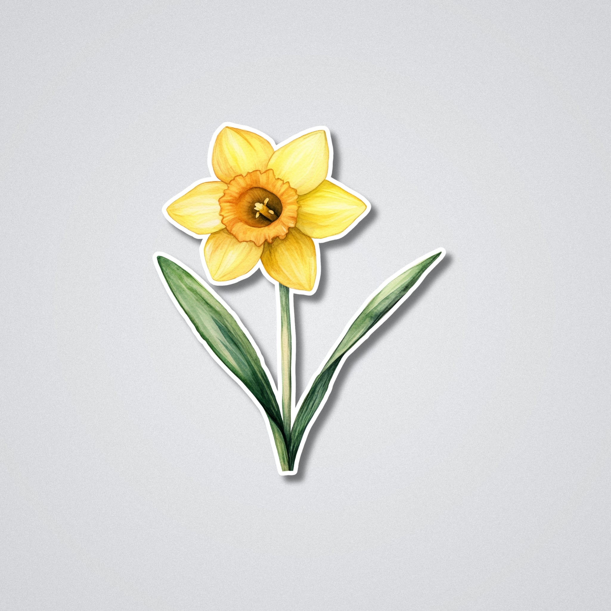 Daffodil - March Birth Month Flower Vinyl Waterproof Sticker