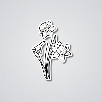 Daffodil - March Birth Month Flower Vinyl Waterproof Sticker