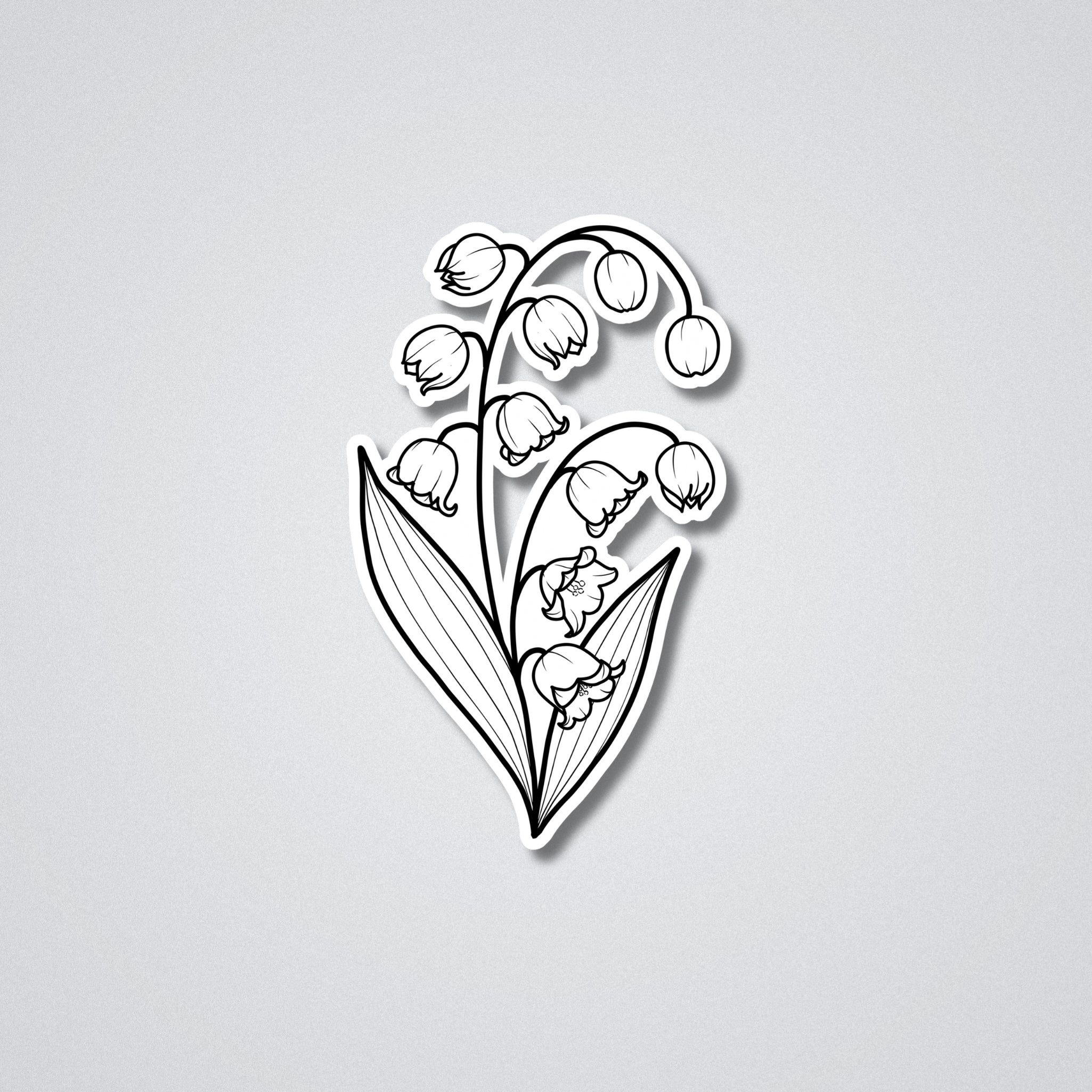 Lily - May Birth Month Flower Vinyl Waterproof Sticker