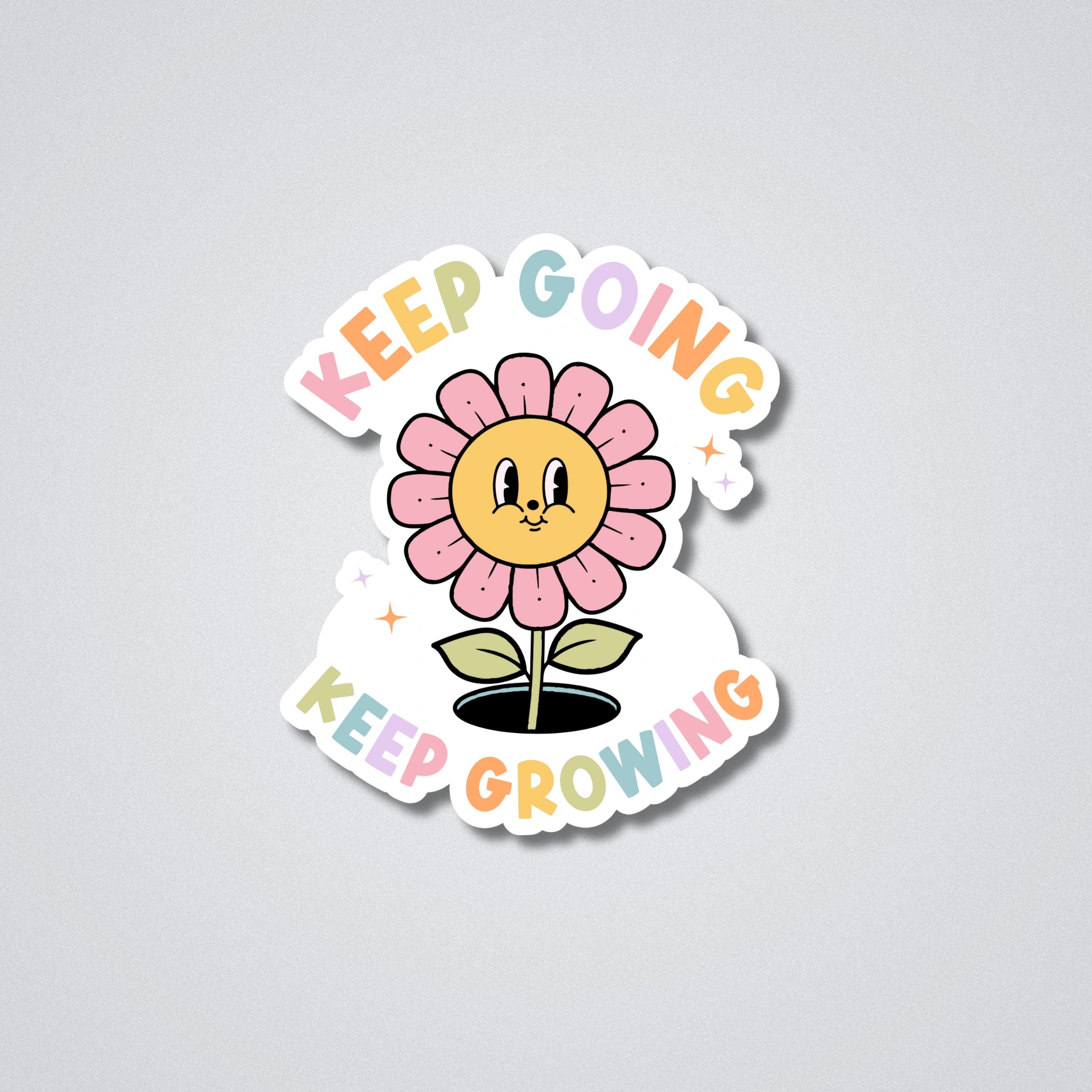 Keep Going Keep Growing Vinyl Waterproof Sticker